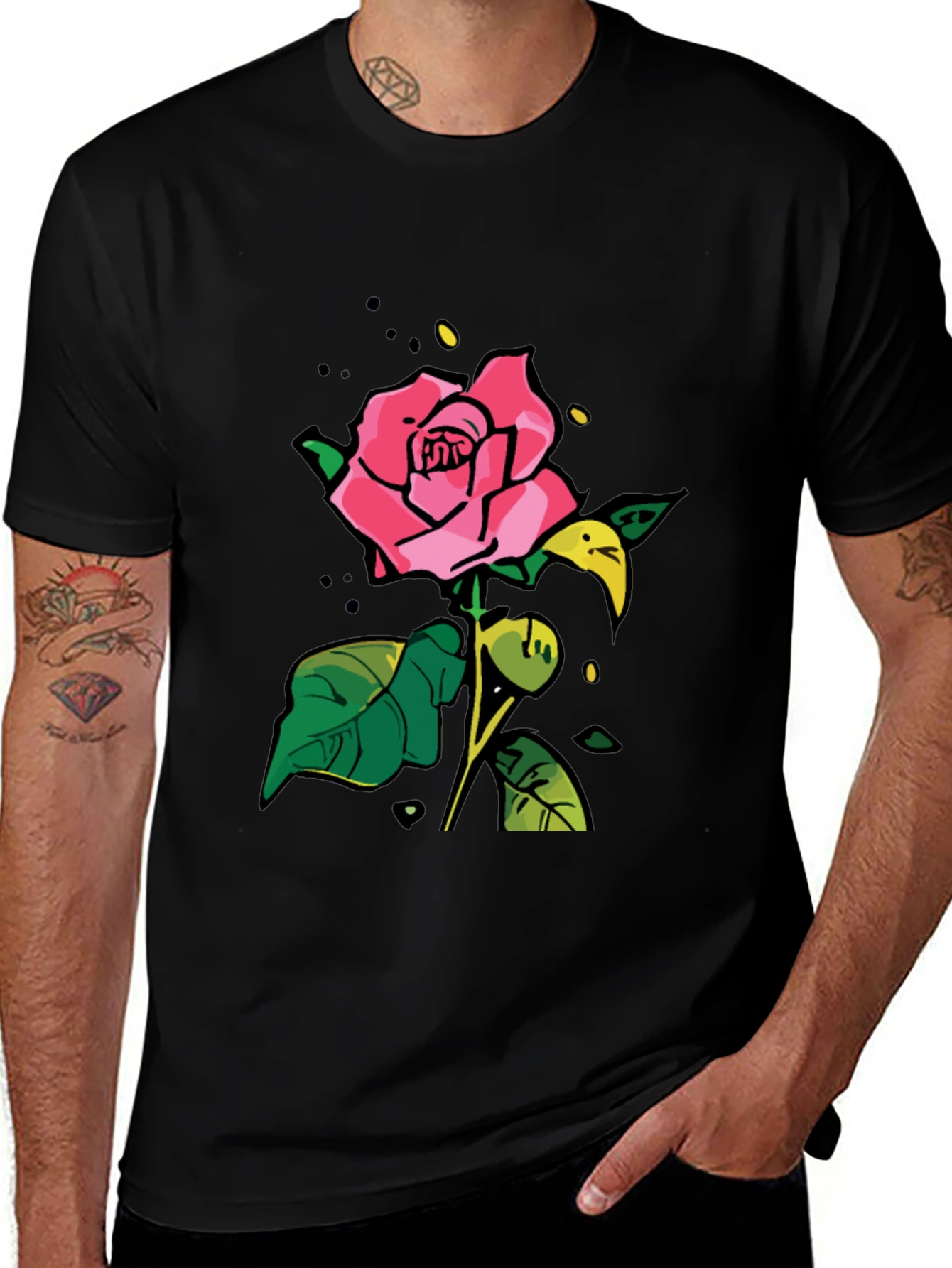 Black Rose Graphic T-Shirt