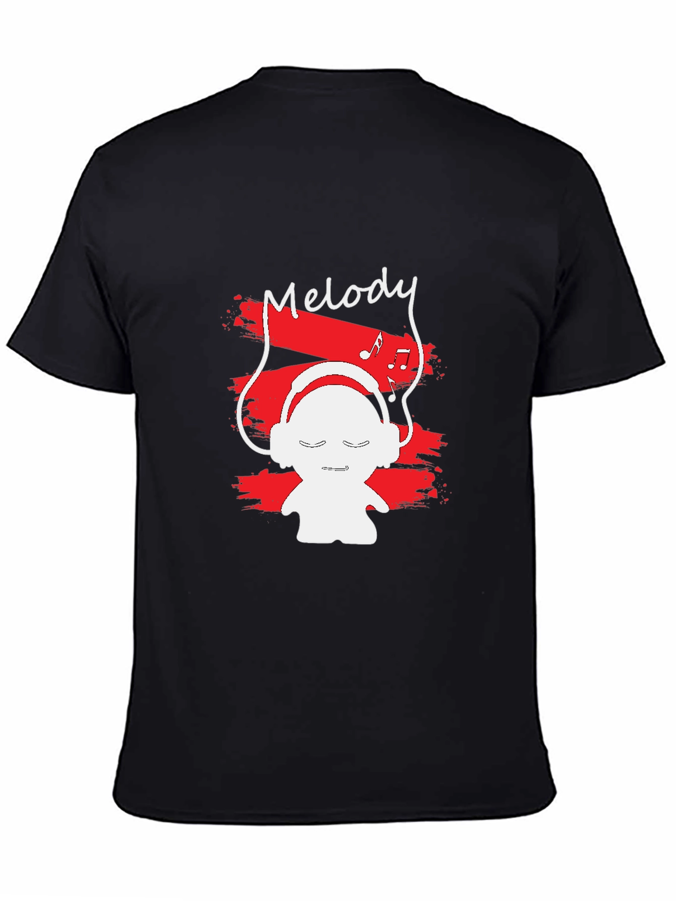 Melody Music Lover T-Shirt - Black Graphic Tee