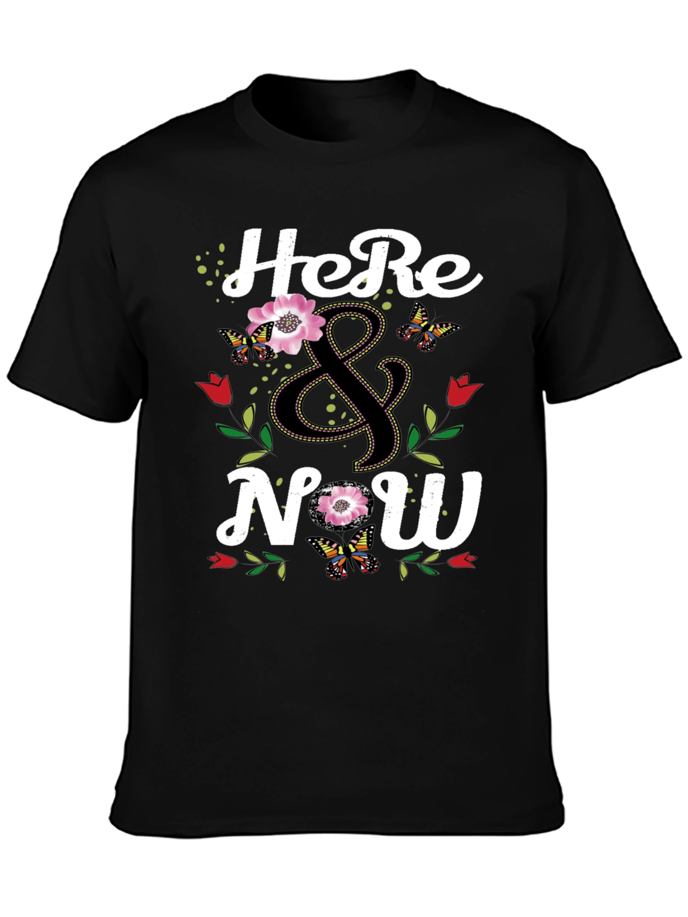 Here & Now Floral Butterfly Graphic Tee