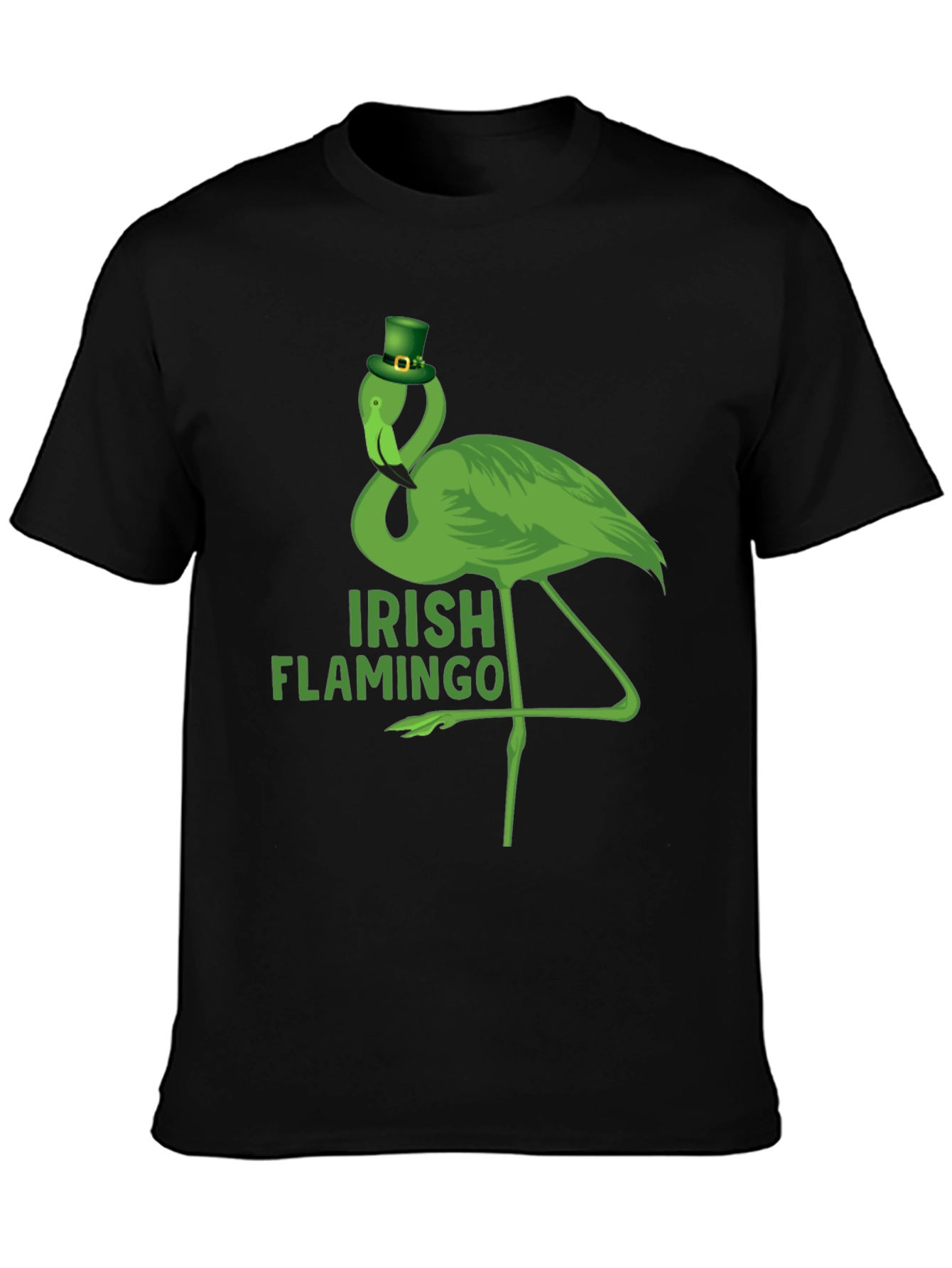 Irish Flamingo St. Patricks Day Graphic T-Shirt