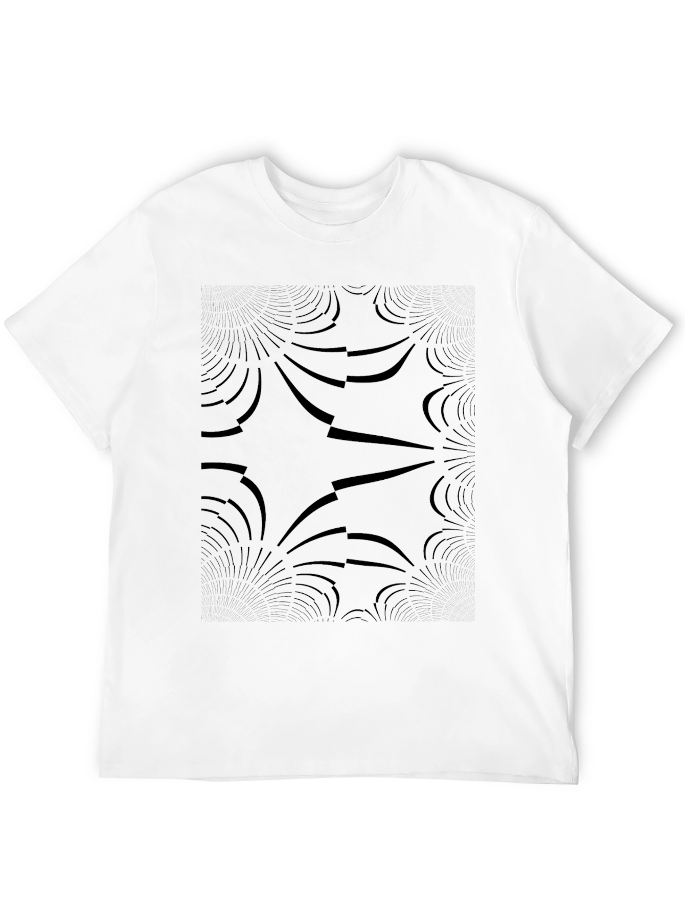 Abstract Pattern Black T-Shirt