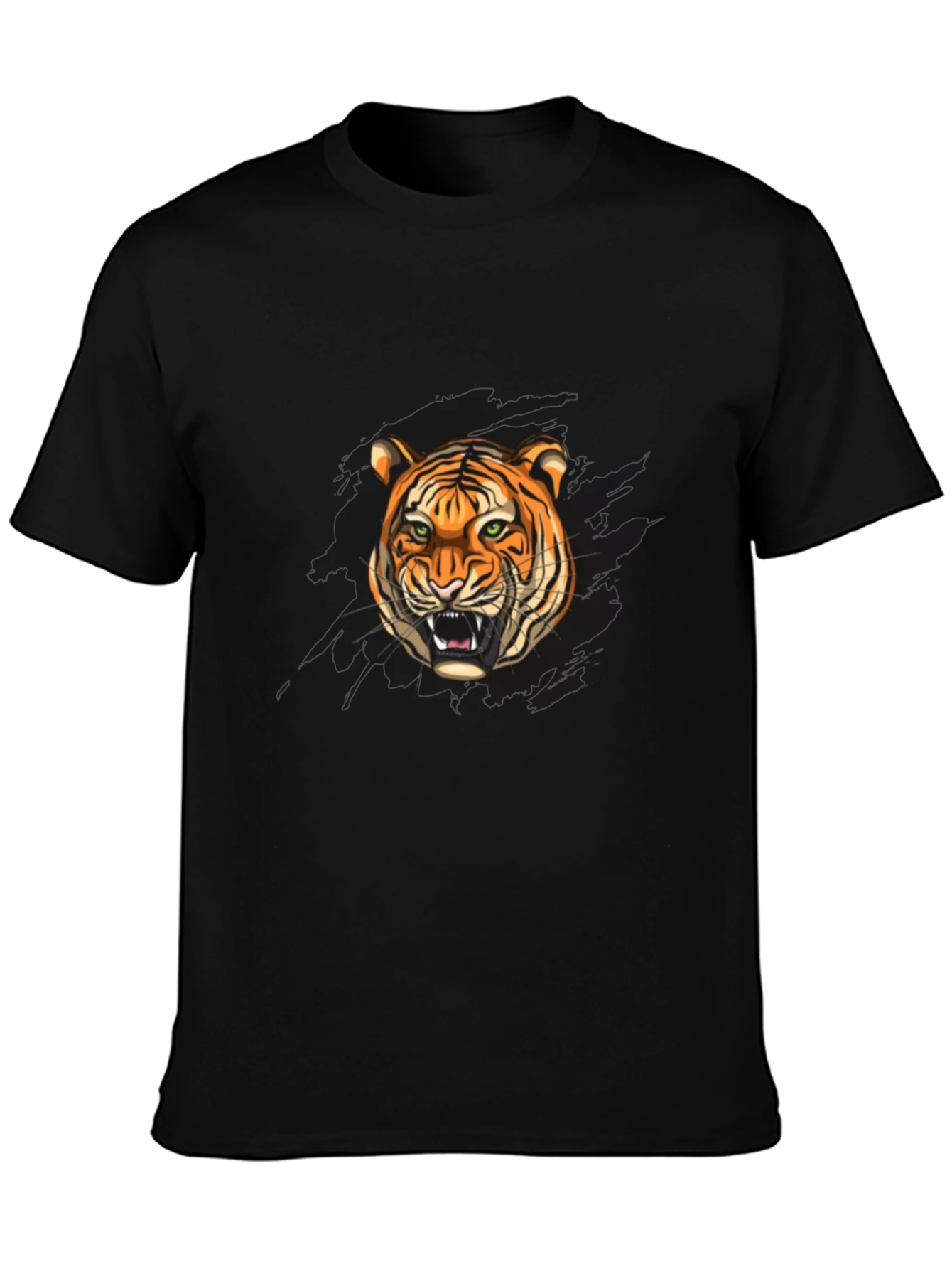 Tiger Graphic Black T-Shirt - Fierce Style!
