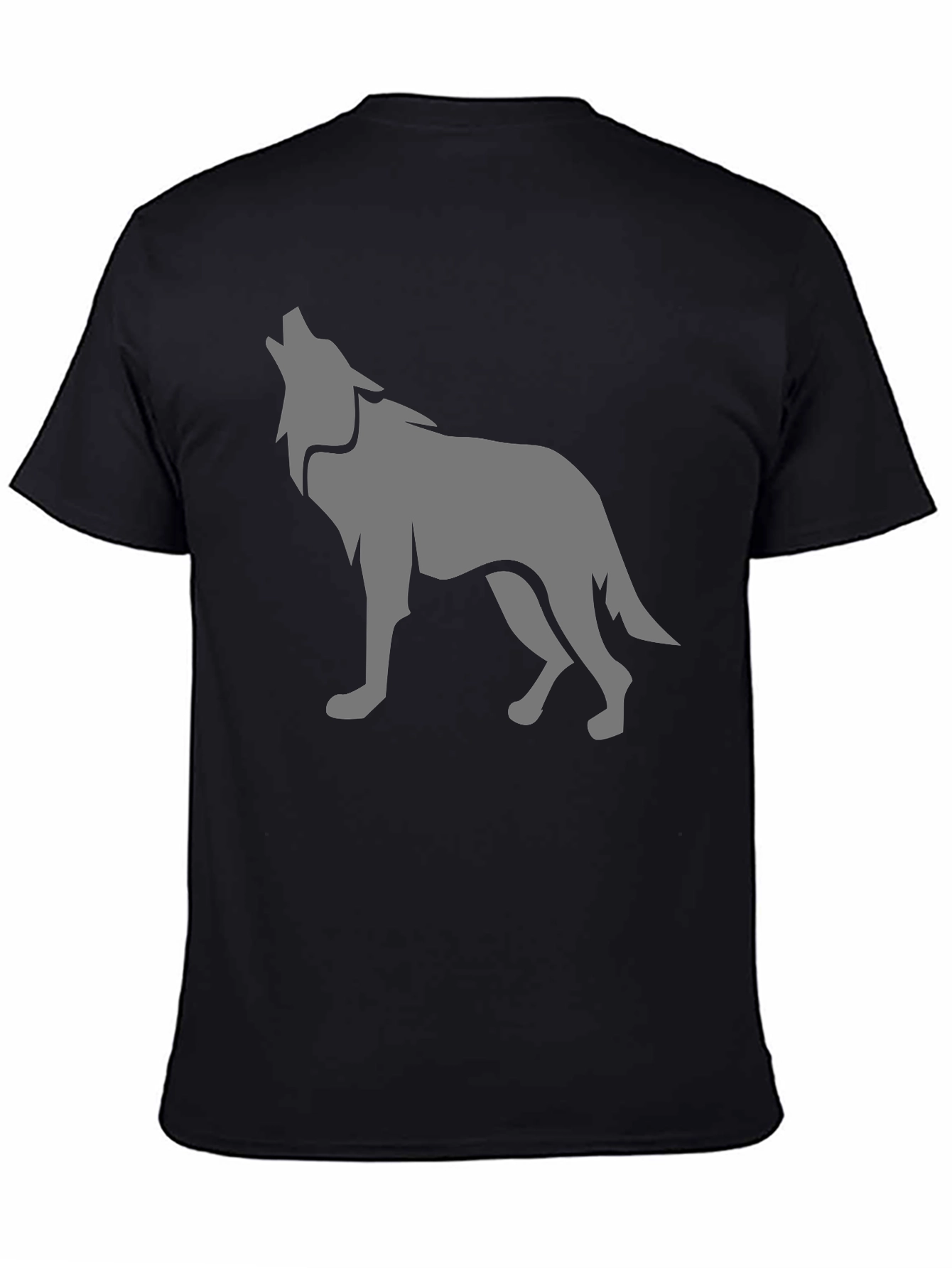 Black Wolf Graphic Tee - Mens Casual Shirt