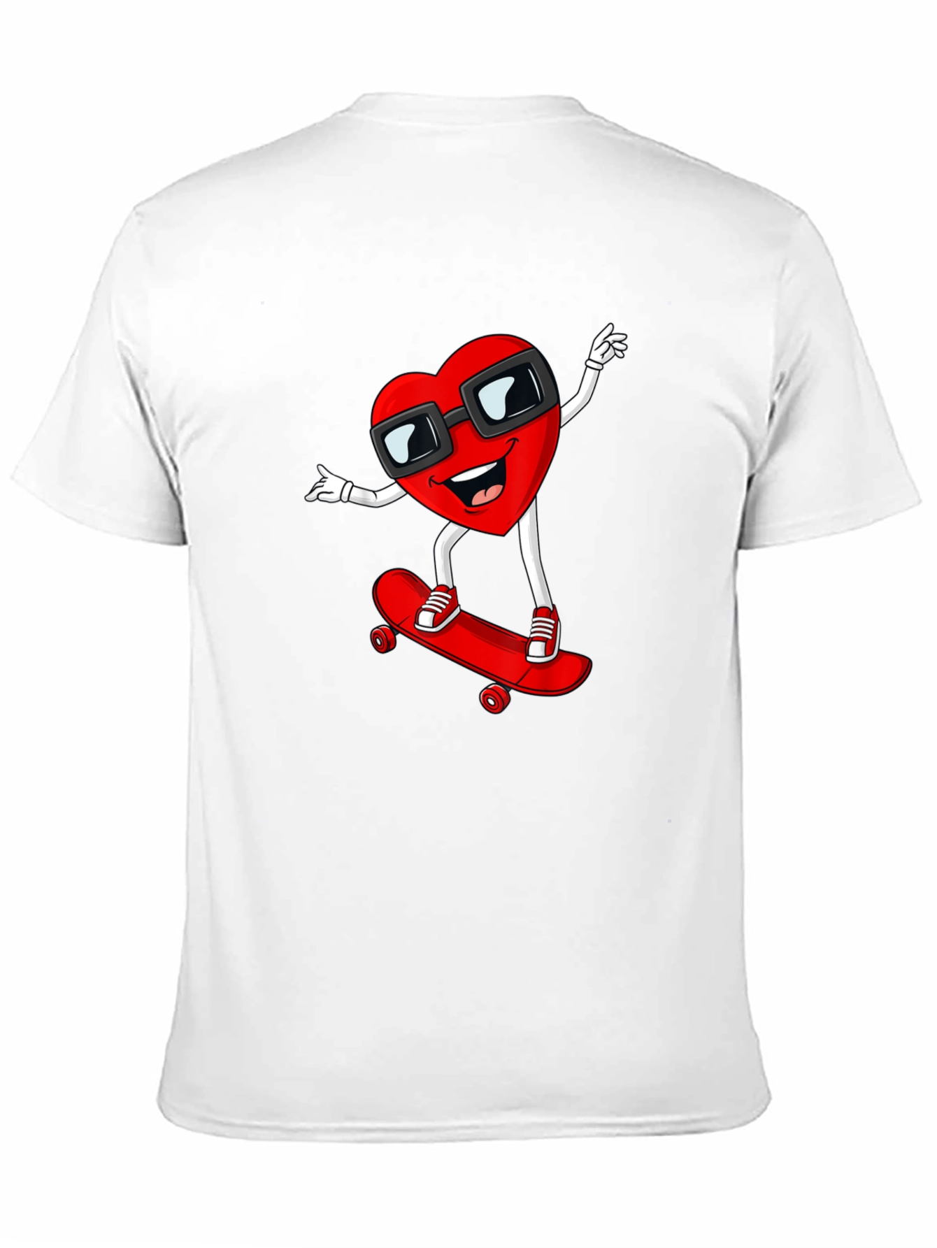 Heart Skateboarder Graphic T-Shirt