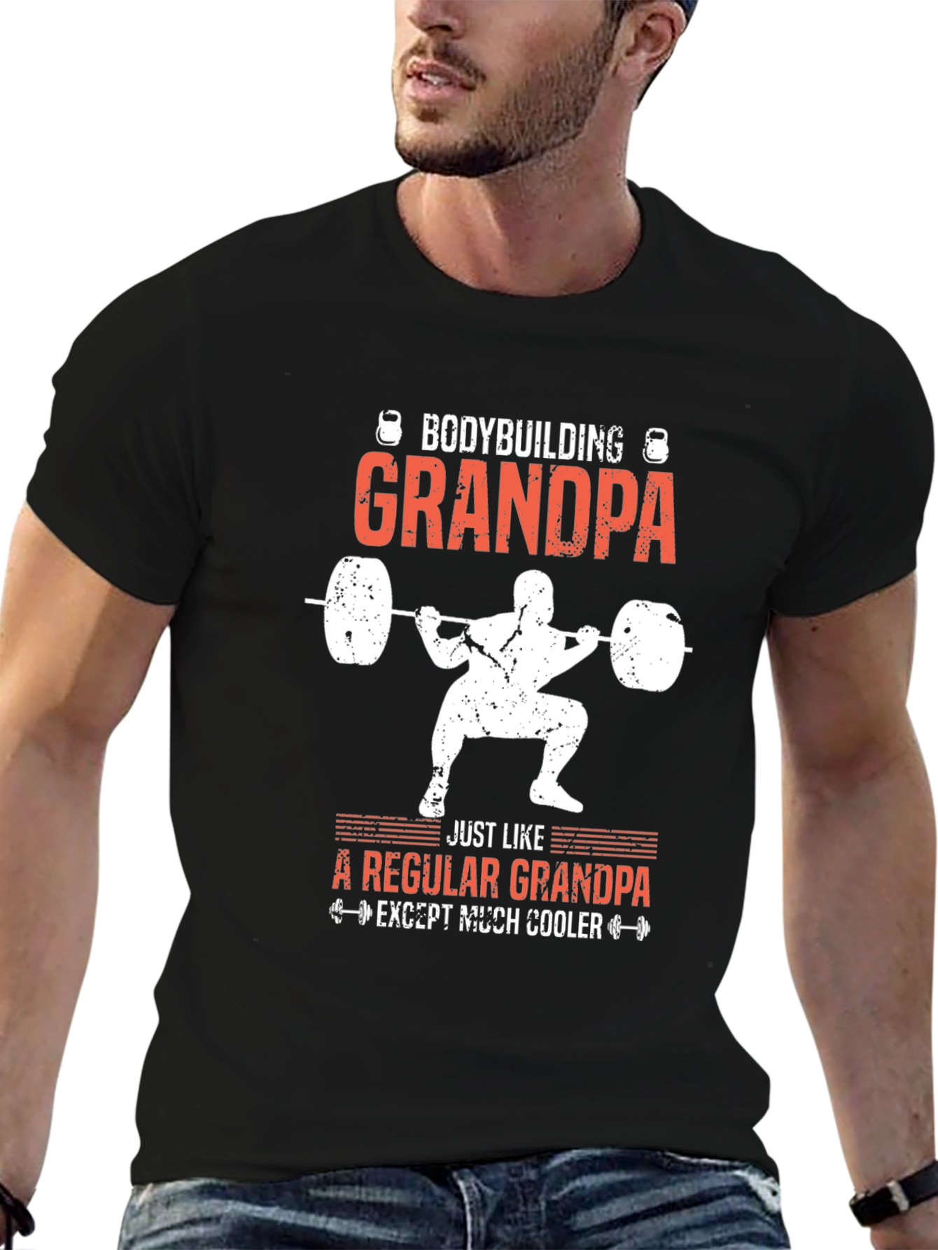 Bodybuilding Grandpa T-Shirt - Cool Weightlifting Design