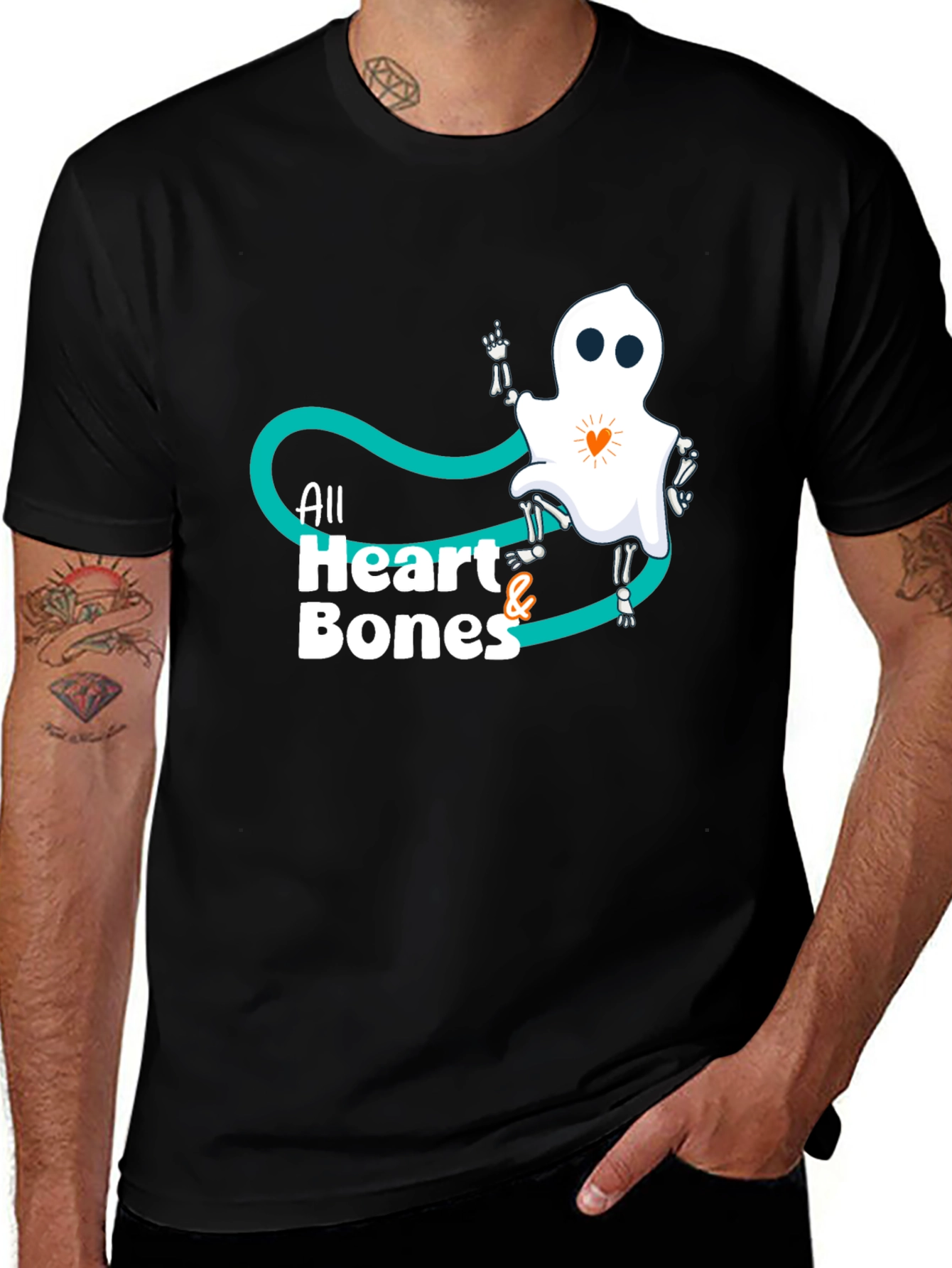 All Heart & Bones Ghost Graphic Tee