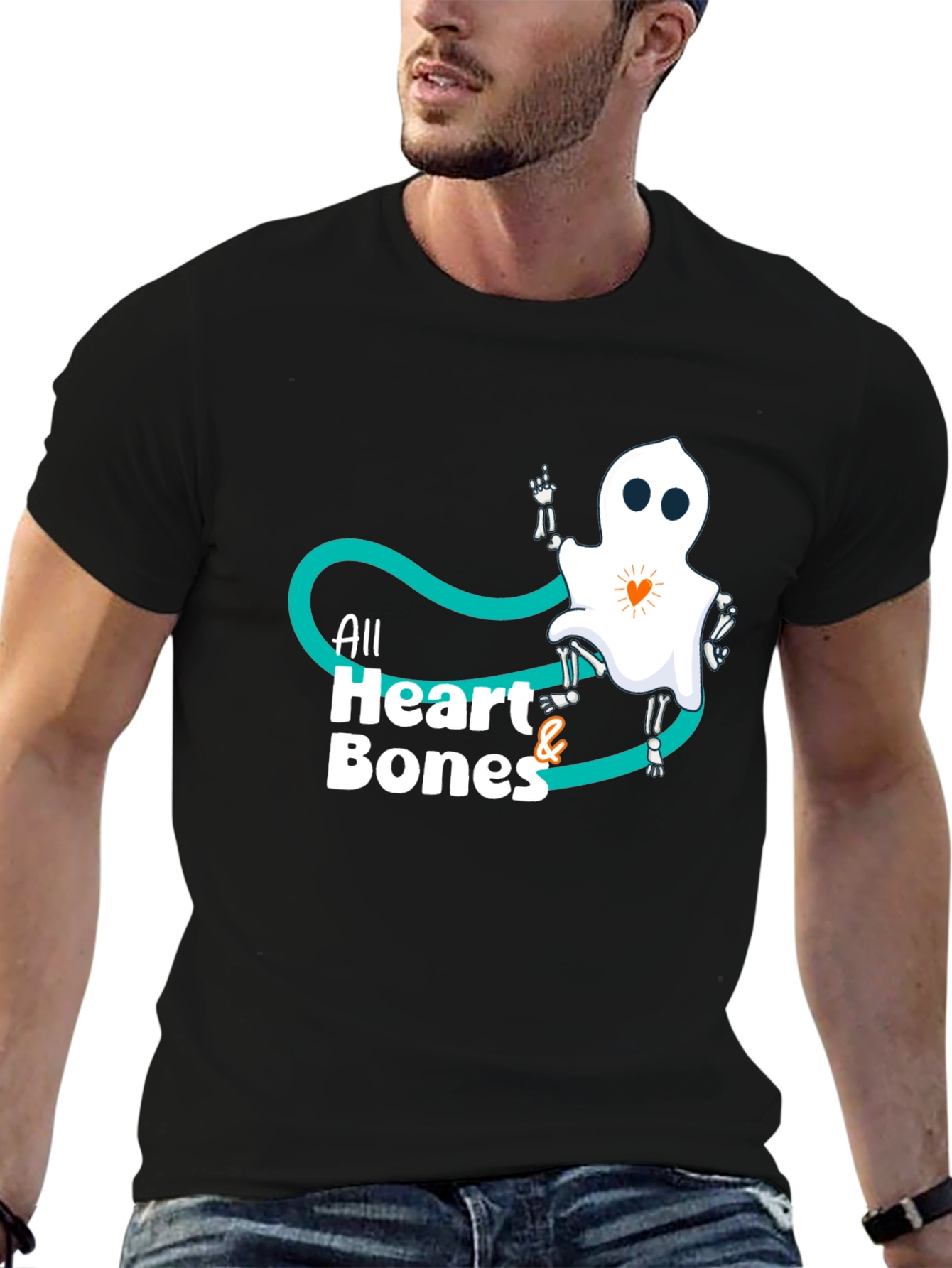 All Heart & Bones Ghost Graphic Tee