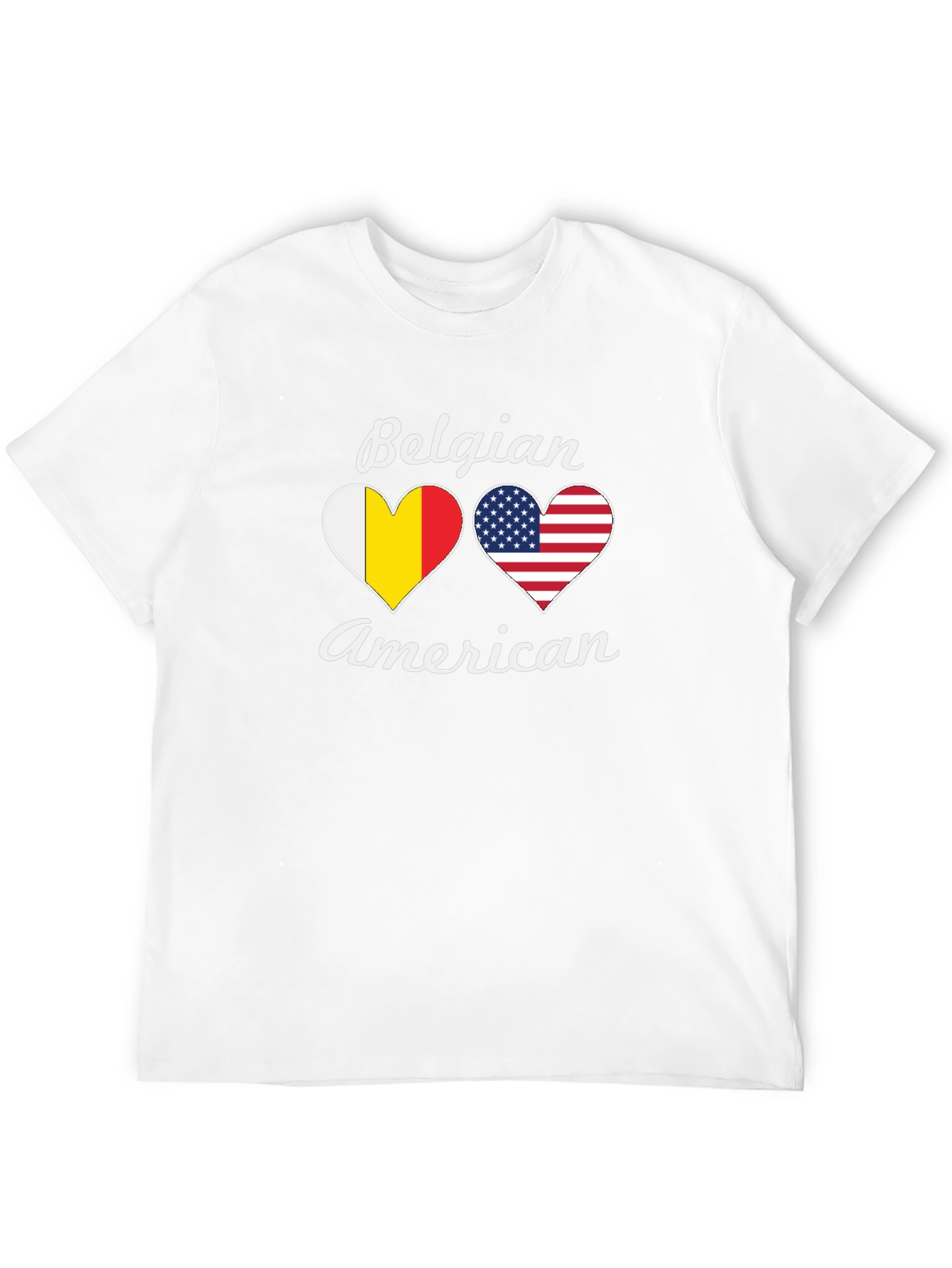 Belgian American Heart Flag T-Shirt