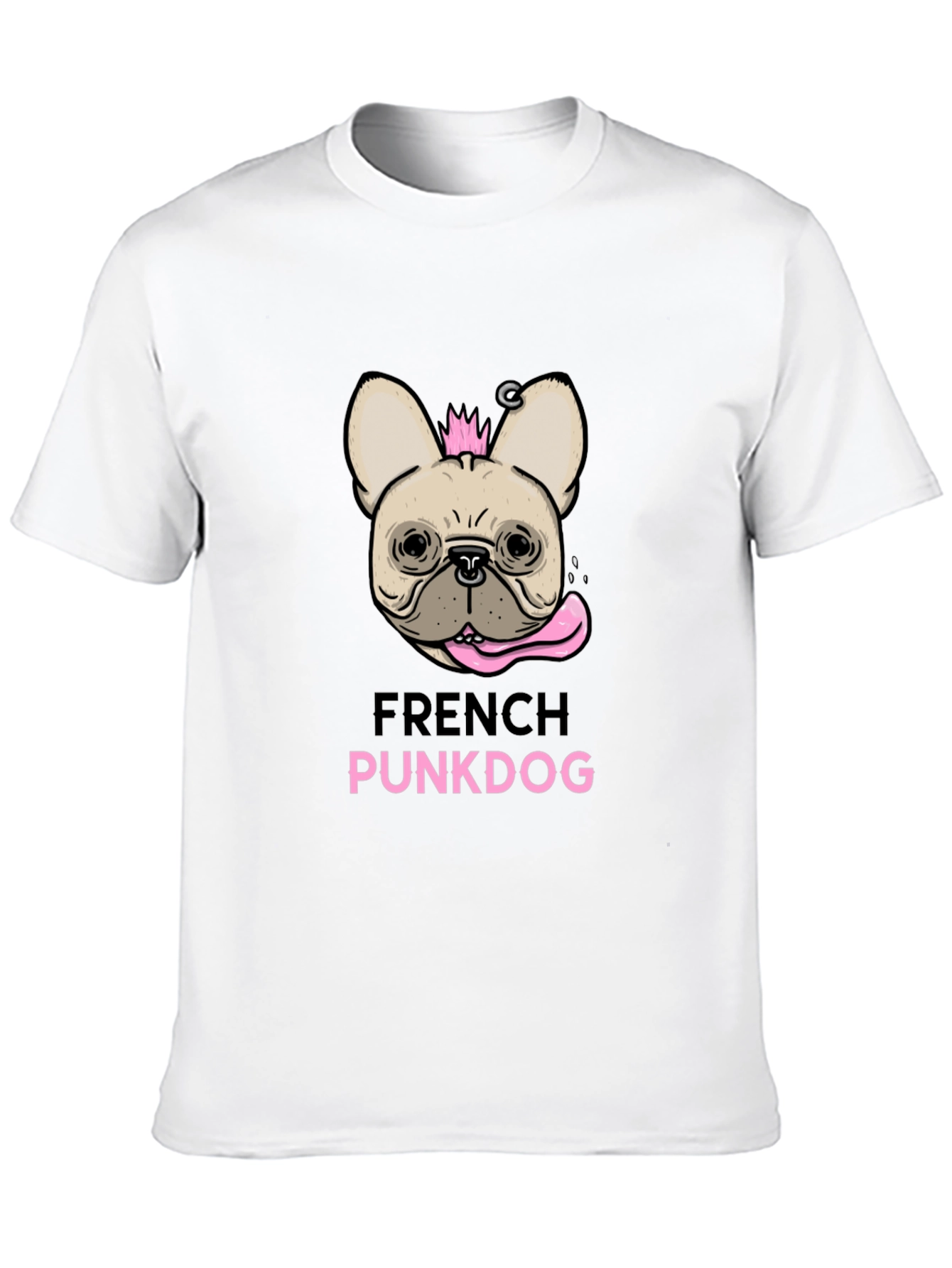 French Punkdog T-Shirt - Black Graphic Tee