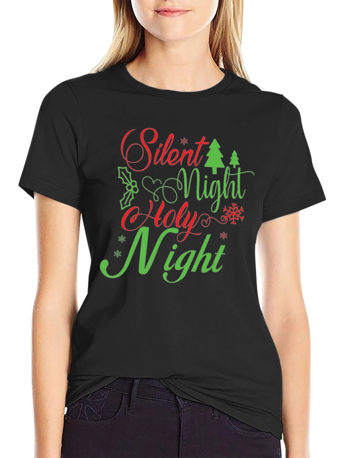 Silent Night Holy Night Christmas Holiday T-Shirt