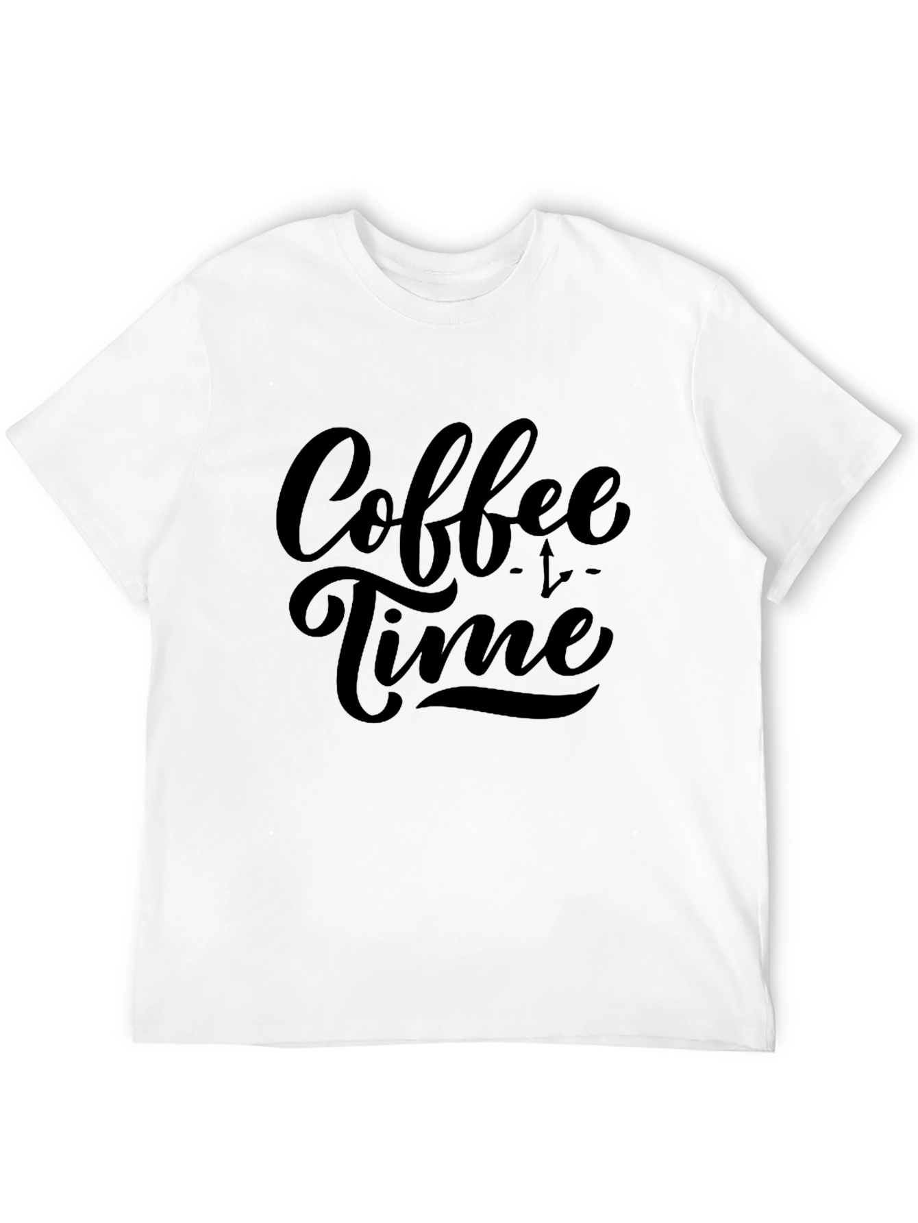 Coffee Time Black Cotton Graphic Tee