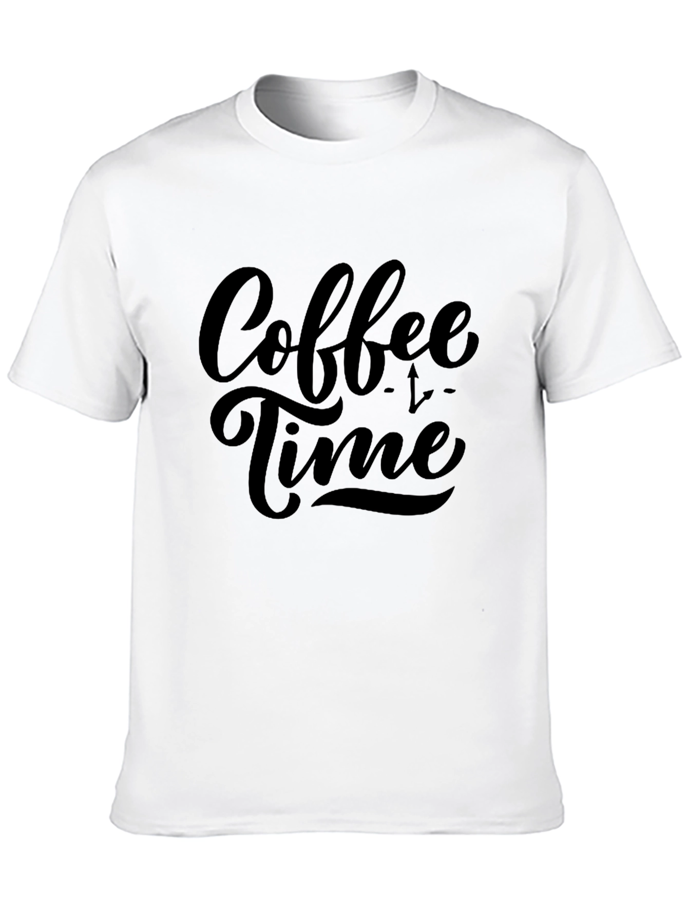 Coffee Time Black Cotton Graphic Tee