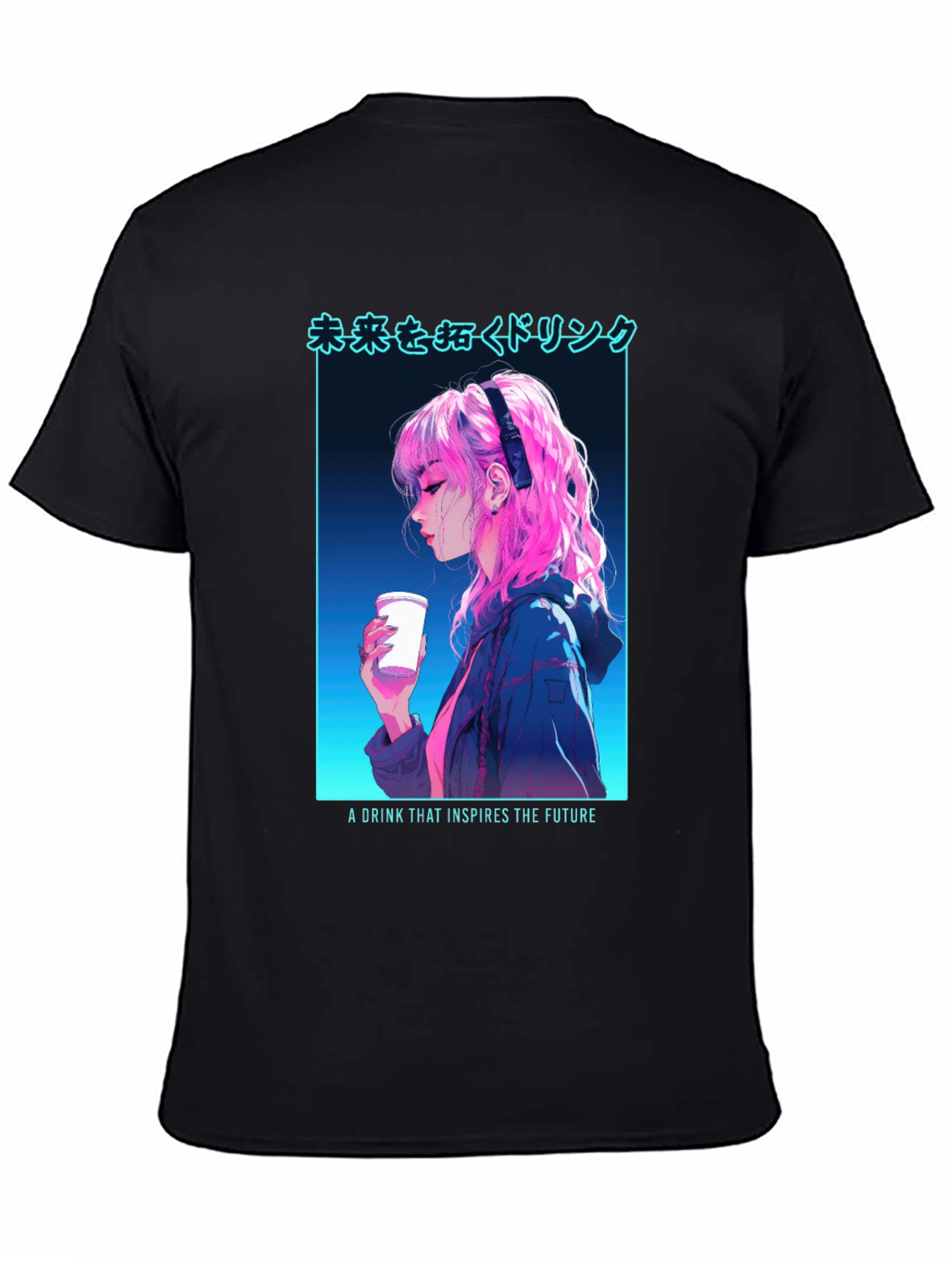 Anime Girl Drink T-Shirt - Inspire The Future