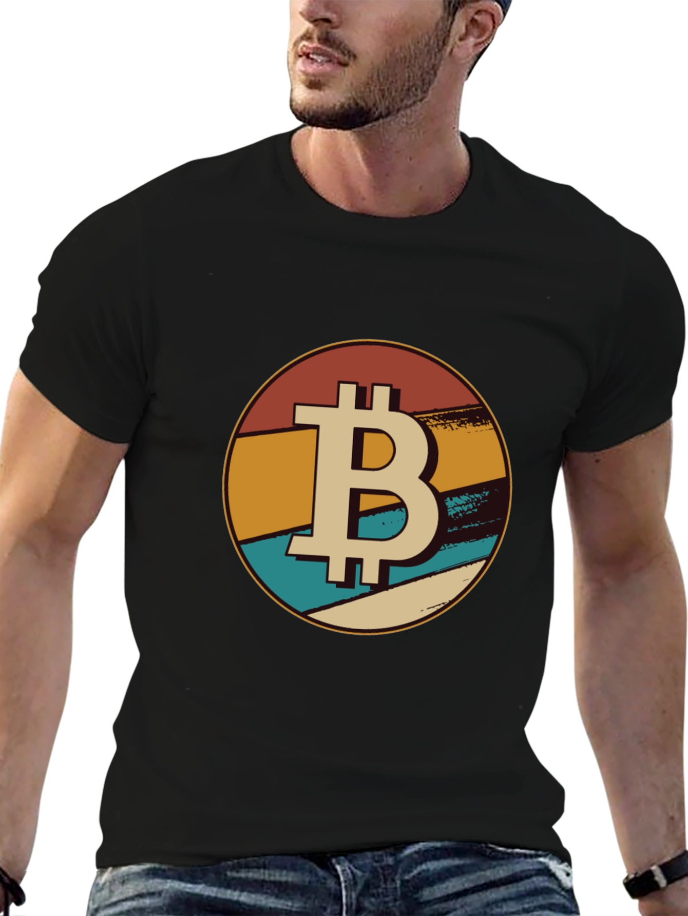 Bitcoin Retro Graphic Tee - Black Crypto T-Shirt