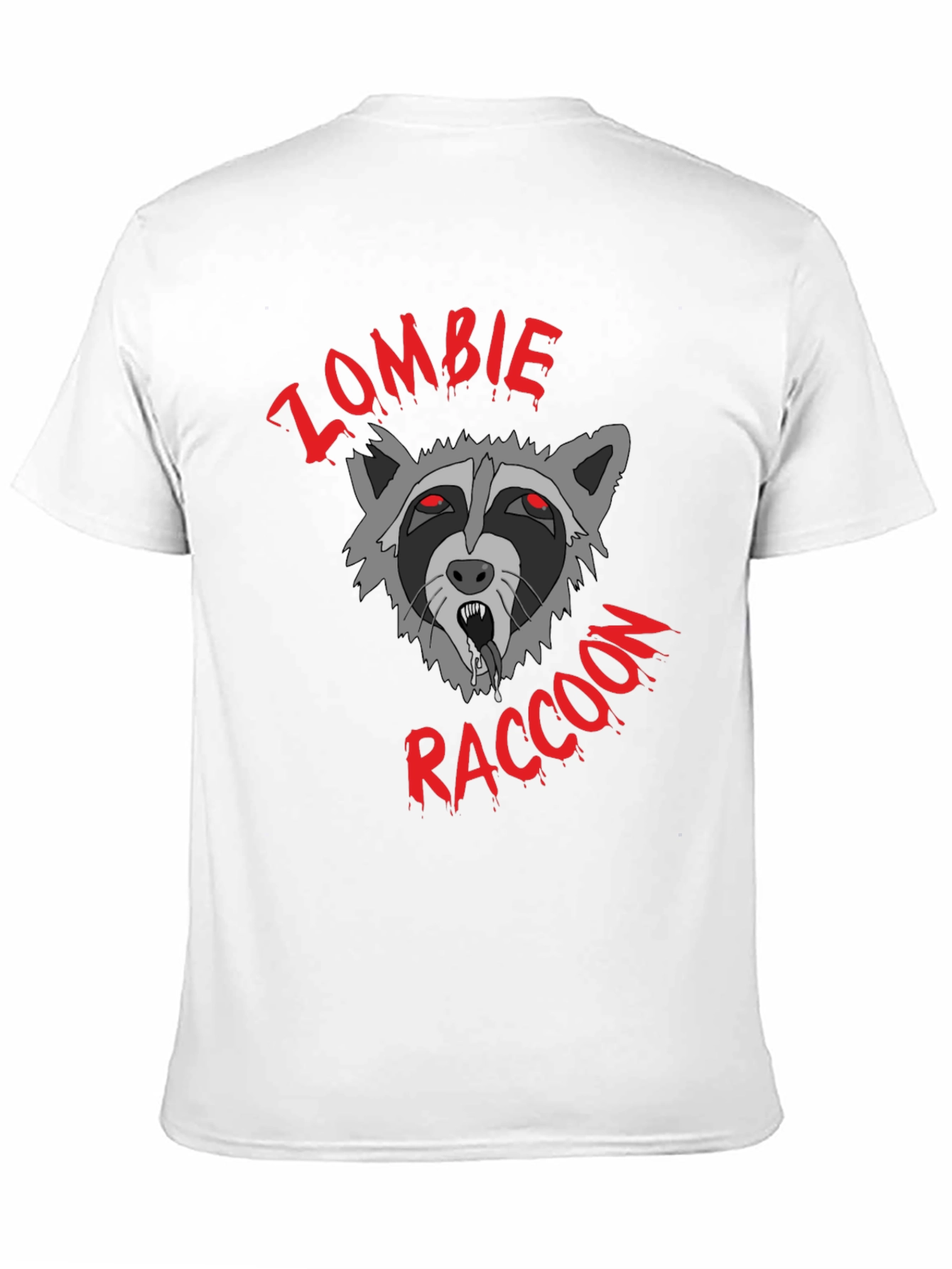 Zombie Raccoon Graphic T-Shirt - Black Cotton Tee