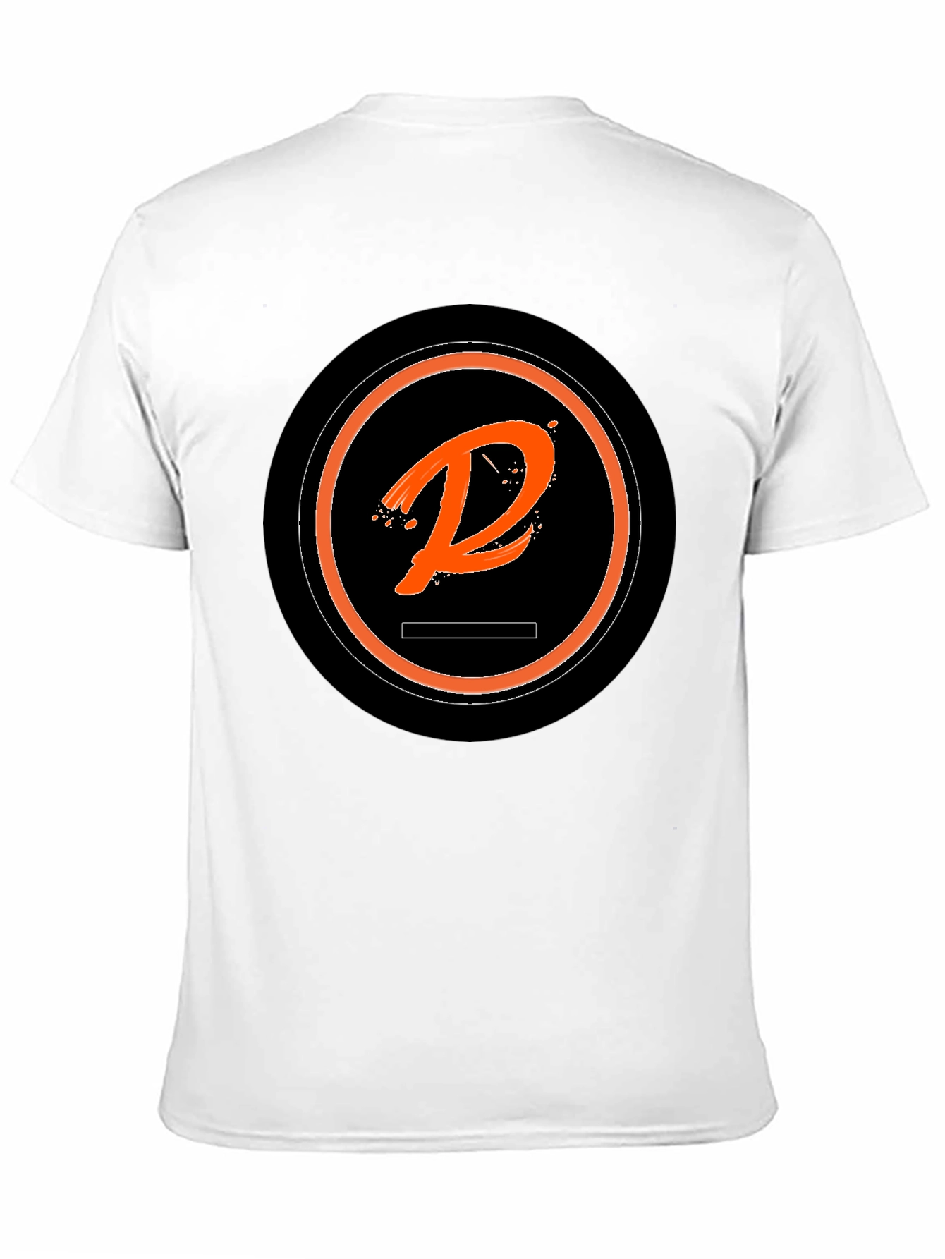 Cool Black T-Shirt with Orange Initial Logo
