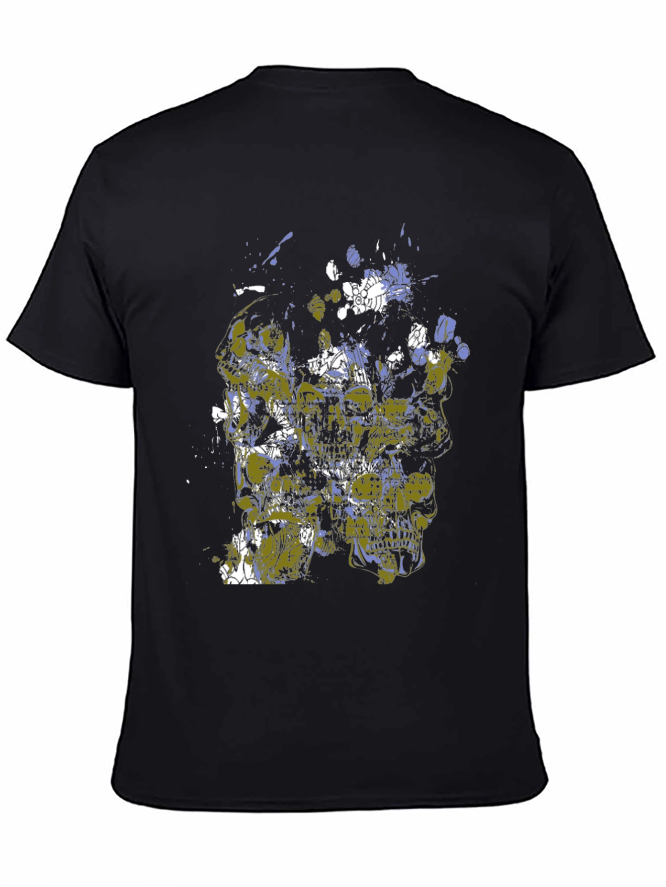 Abstract Art Black Cotton Tee