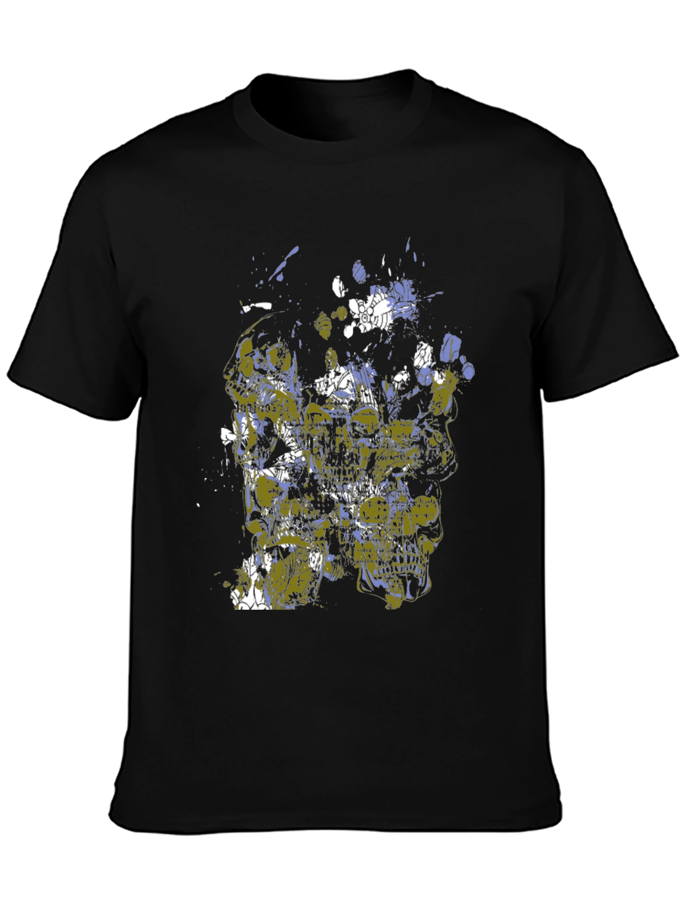 Abstract Art Black Cotton Tee