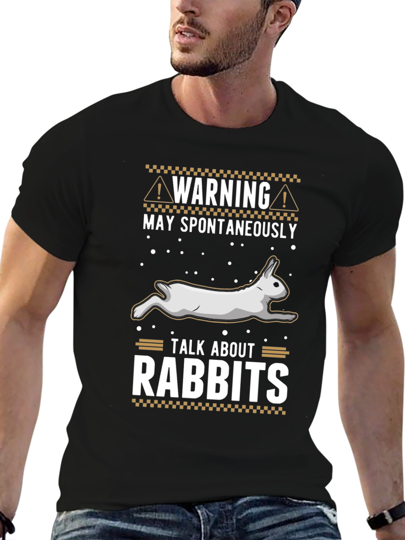 Warning May Spontaneously Talk About Rabbits T-Shirt