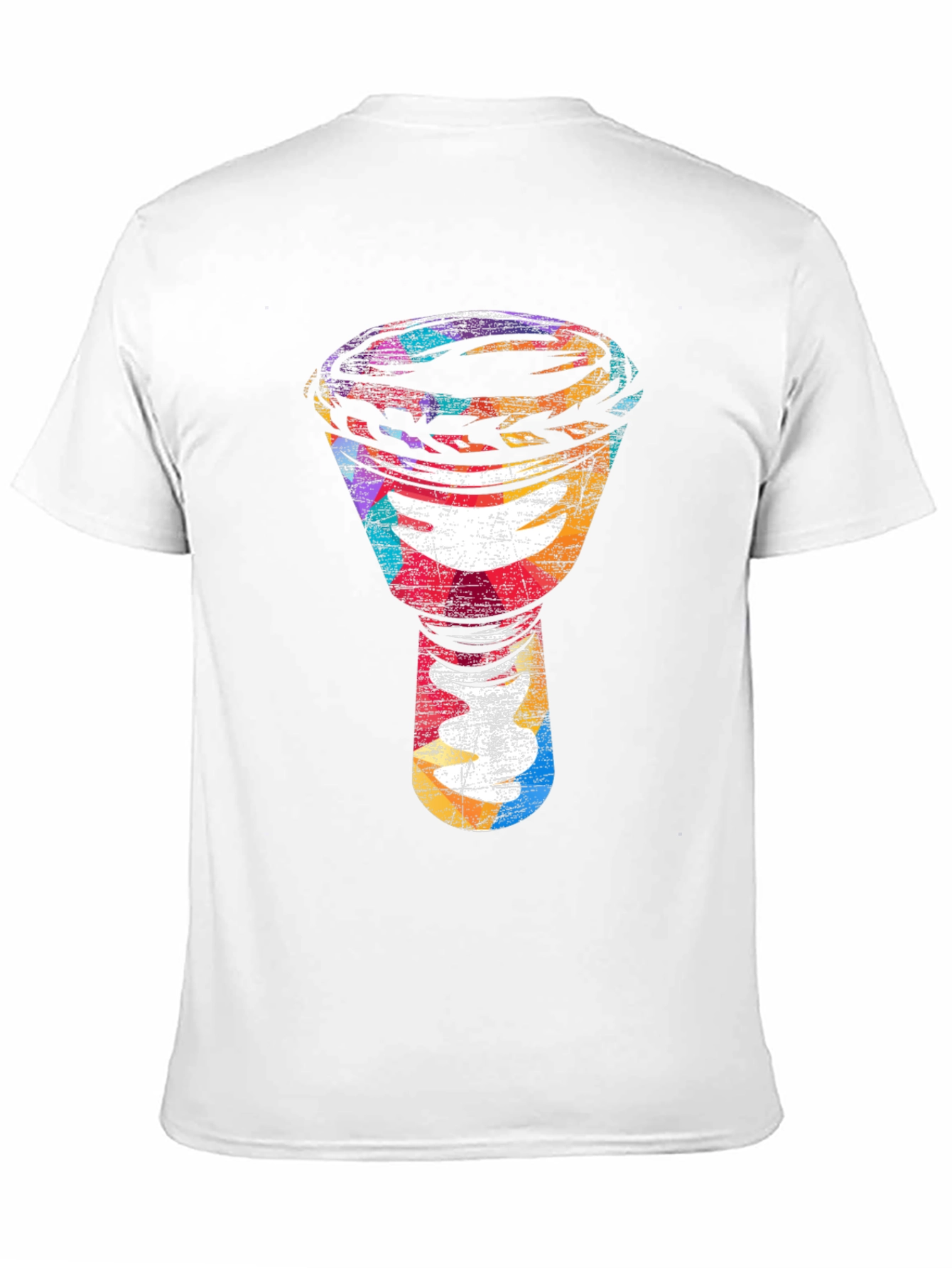 Abstract Djembe Drum Graphic Tee - Black