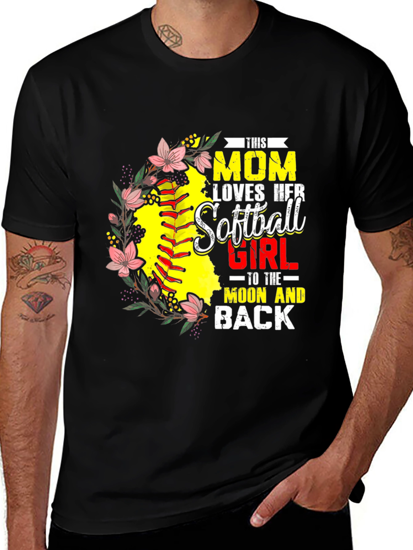 Softball Mom Graphic Tee - Gift for Mom