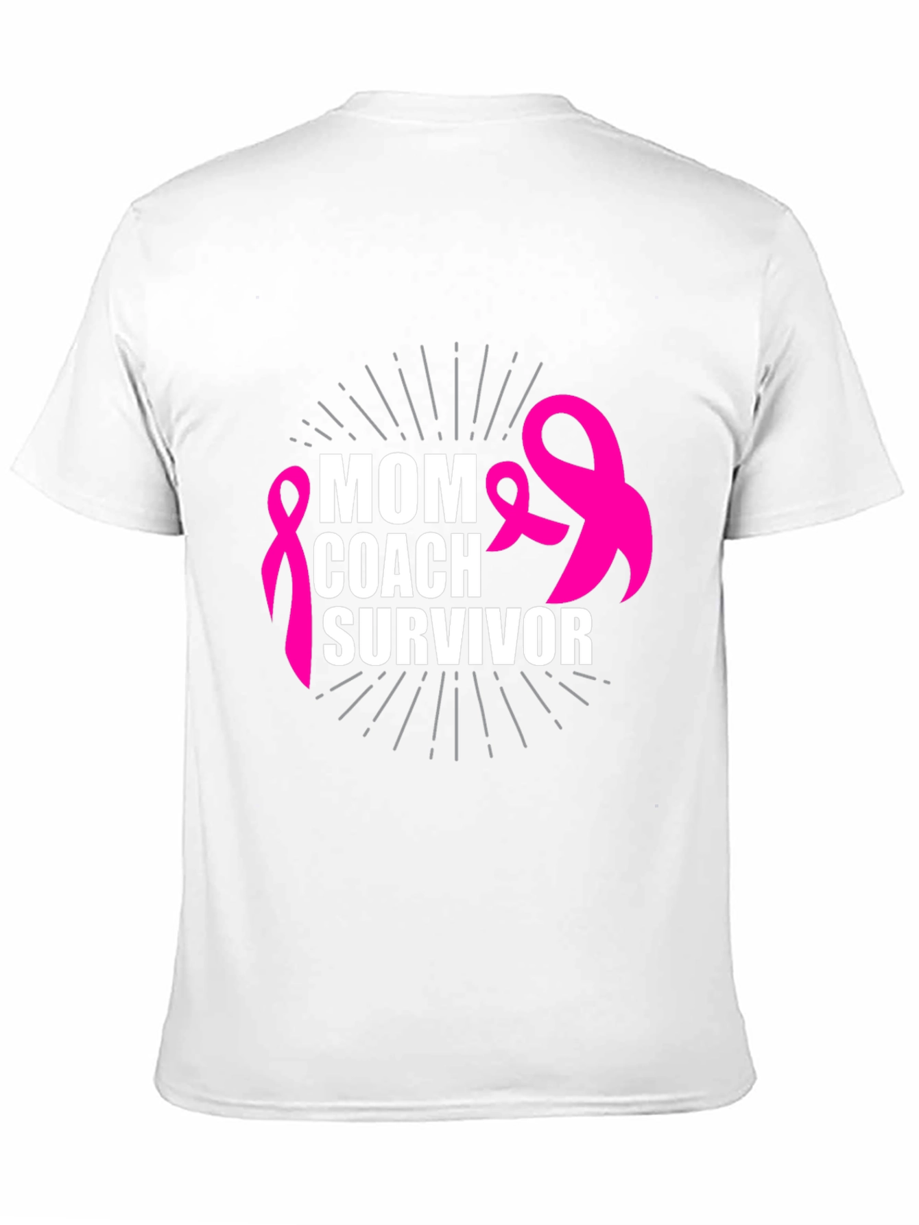 Mom Coach Survivor Breast Cancer Awareness T-Shirt