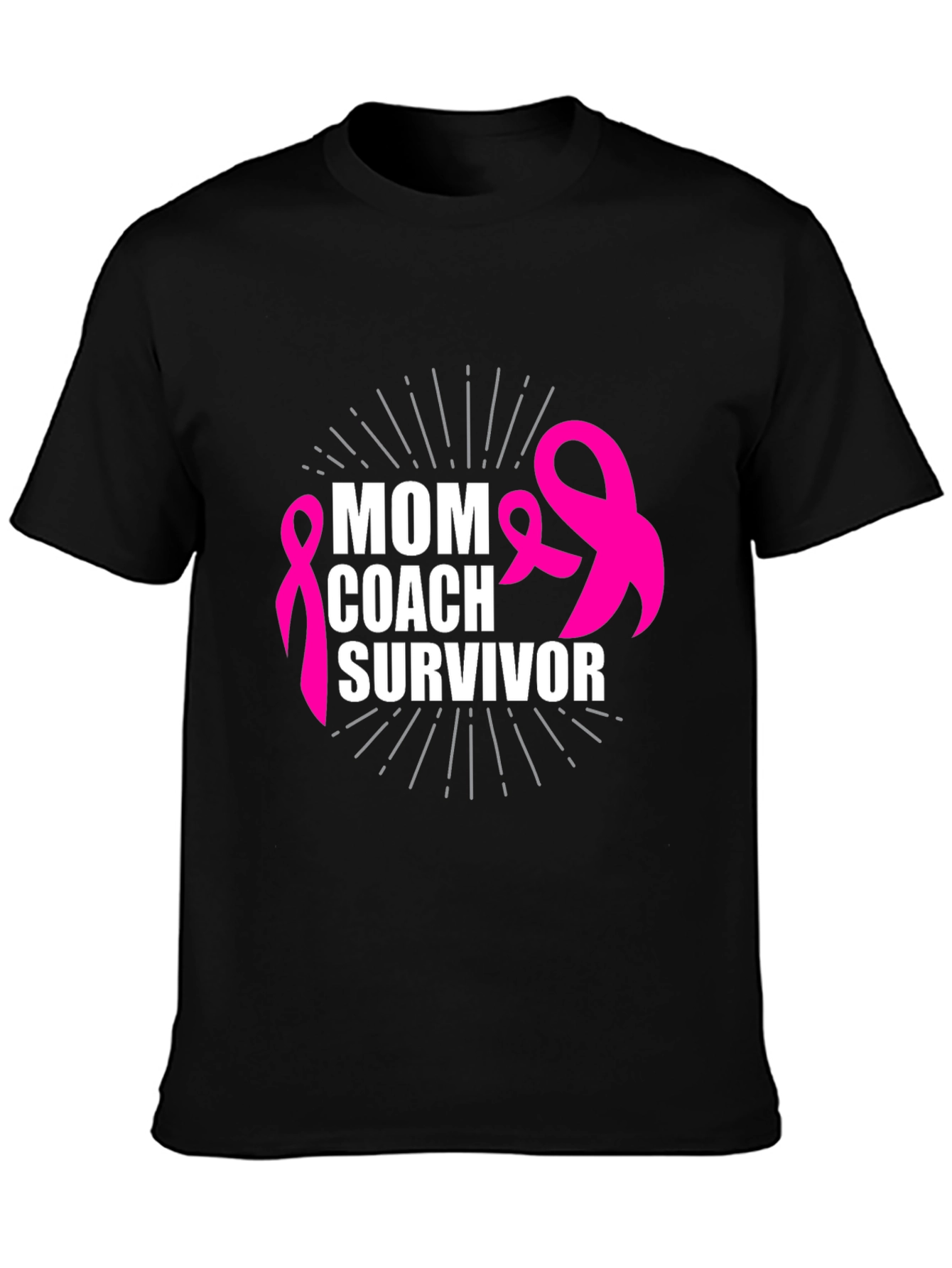Mom Coach Survivor Breast Cancer Awareness T-Shirt