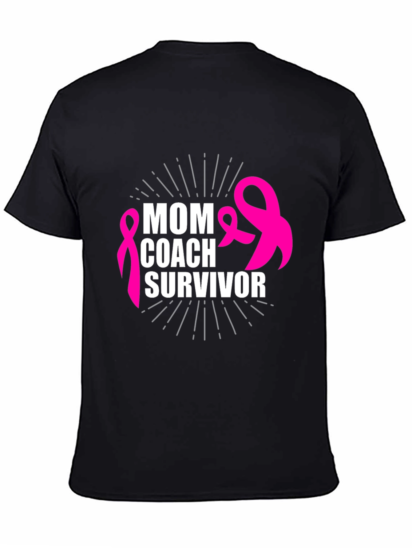 Mom Coach Survivor Breast Cancer Awareness T-Shirt