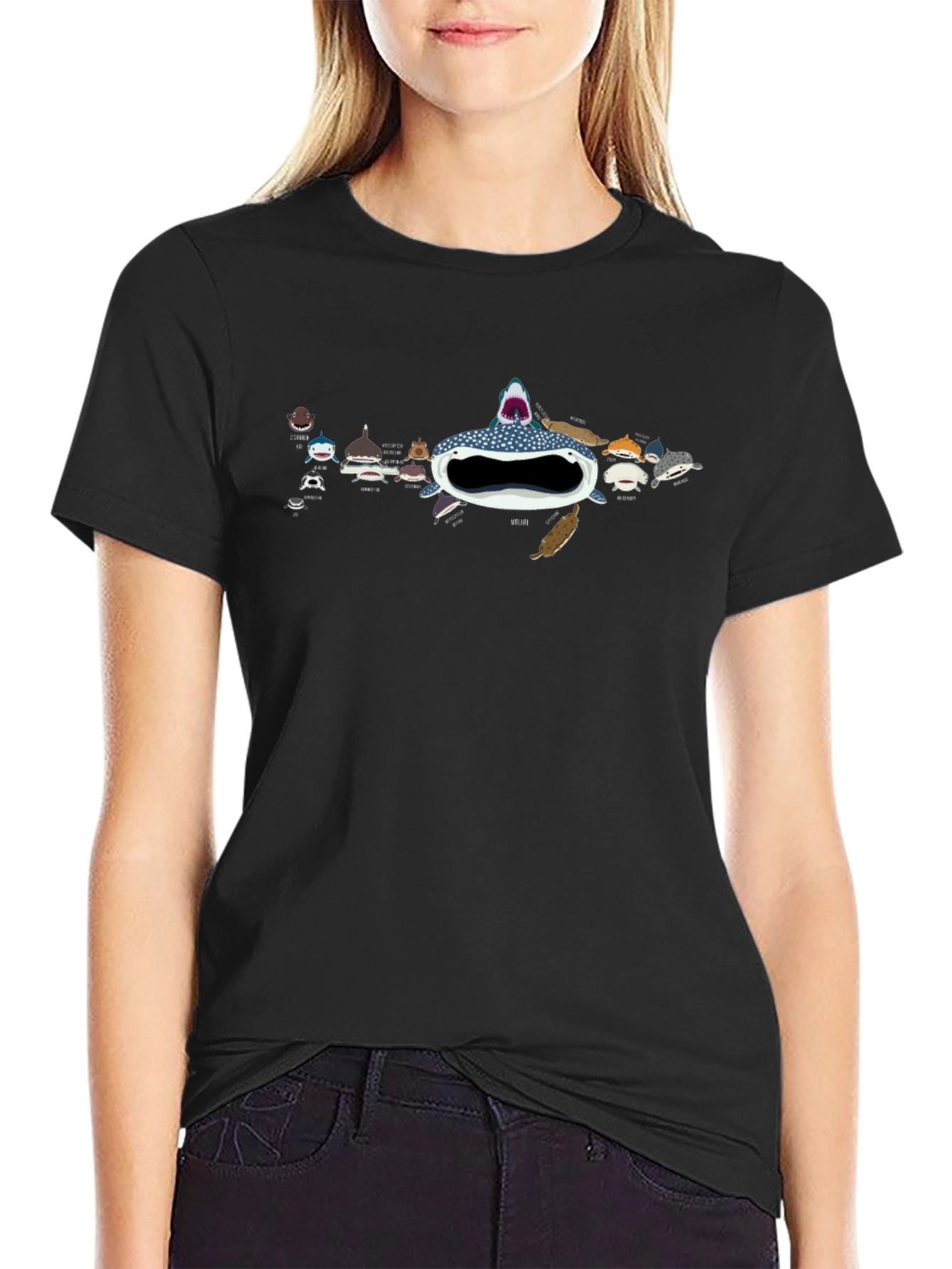 Black Whale Shark T-Shirt - Ocean Lovers Tee