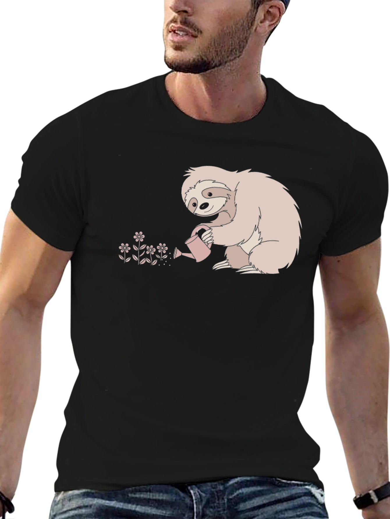 Sloth Gardener Graphic Tee - Relaxed Fit