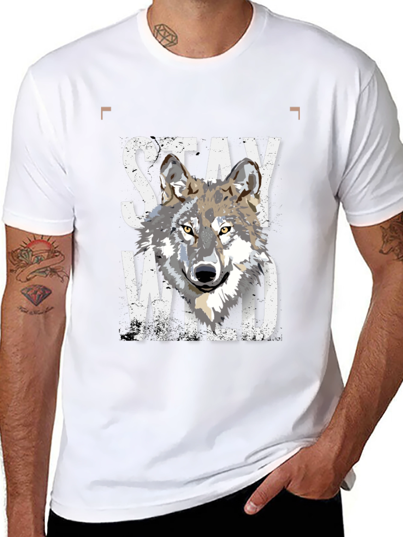 Stay Wild Wolf Graphic T-Shirt