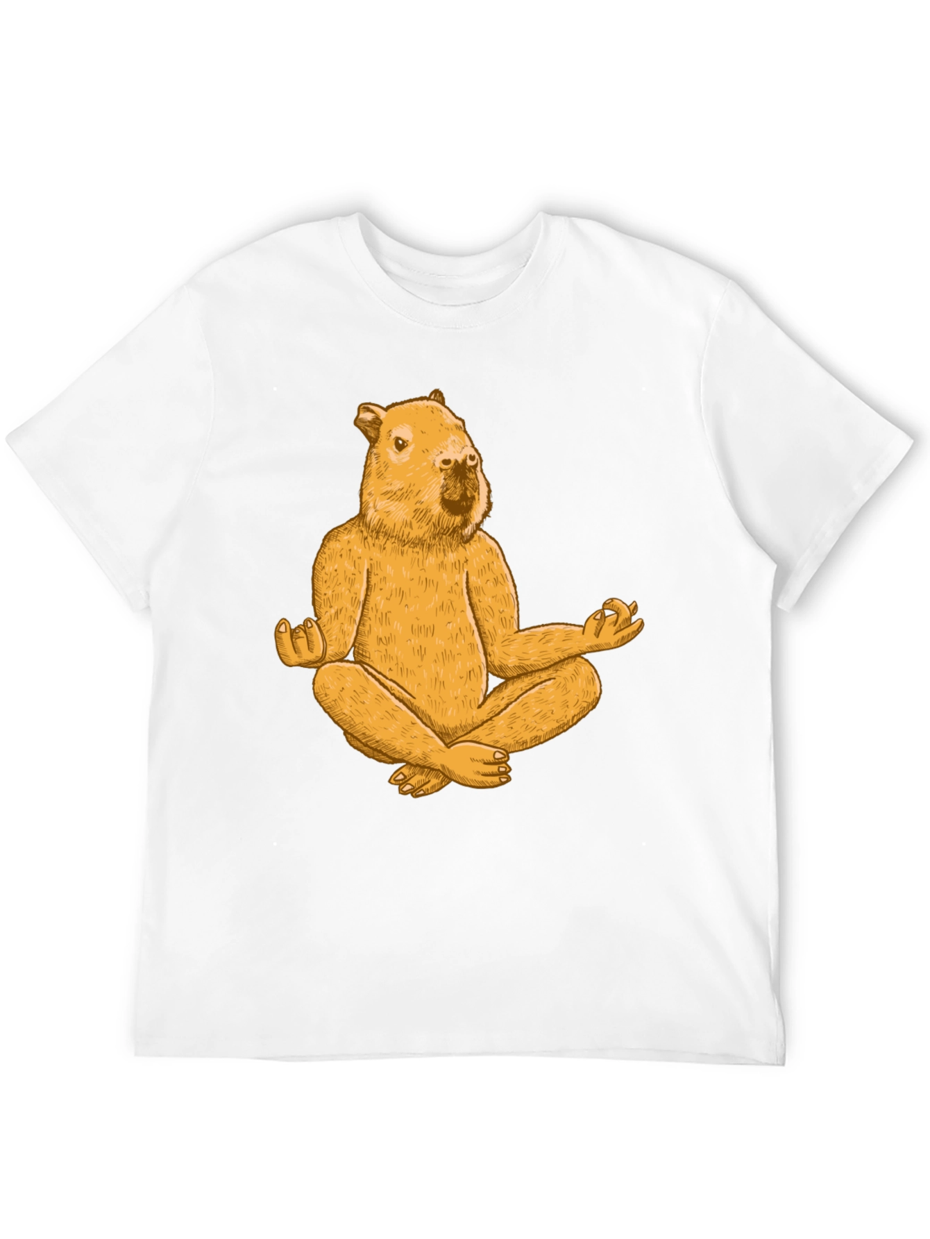 Meditating Capybara T-Shirt - Funny Zen Rodent Tee