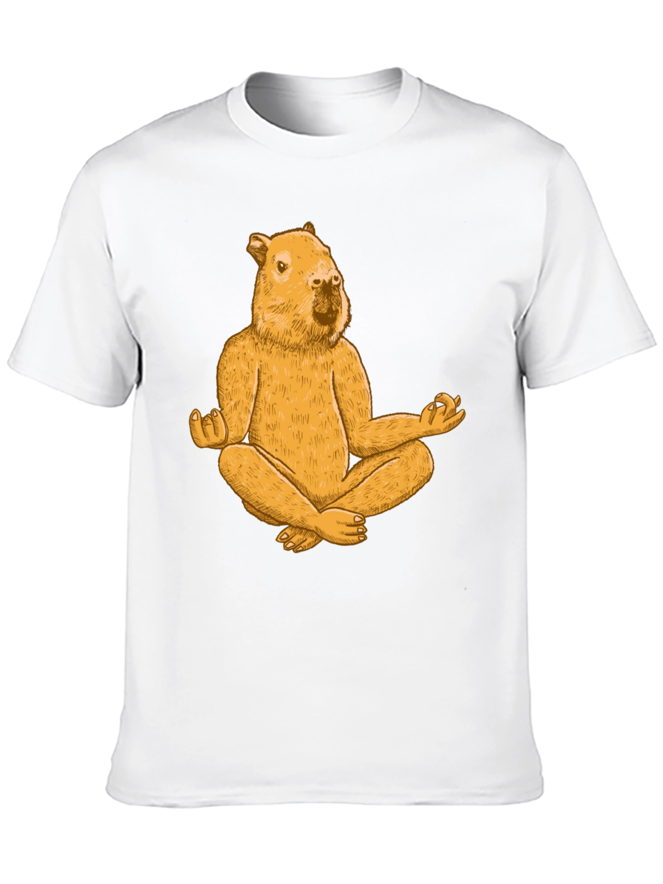 Meditating Capybara T-Shirt - Funny Zen Rodent Tee