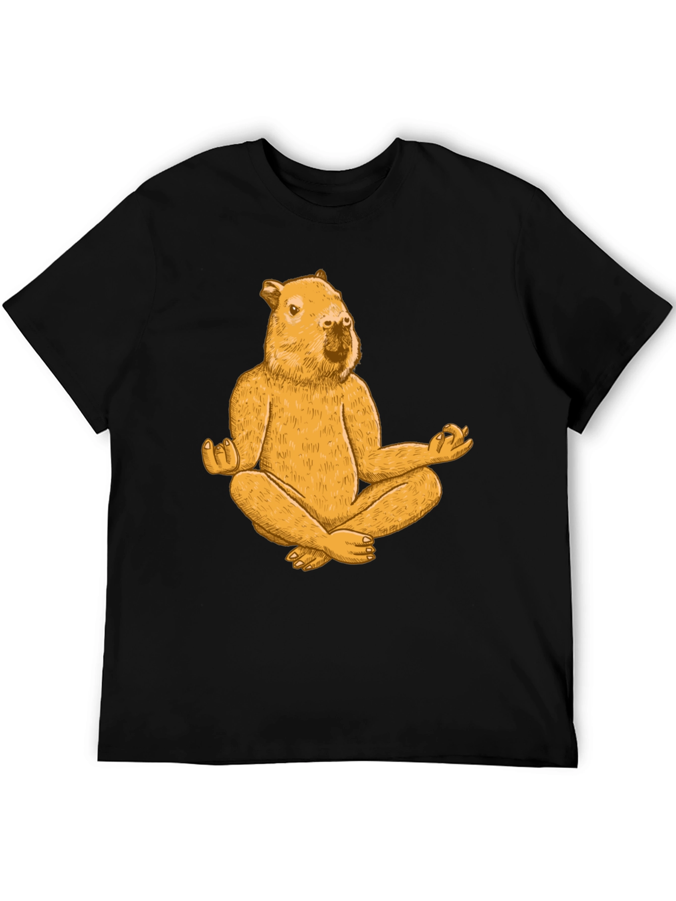 Meditating Capybara T-Shirt - Funny Zen Rodent Tee