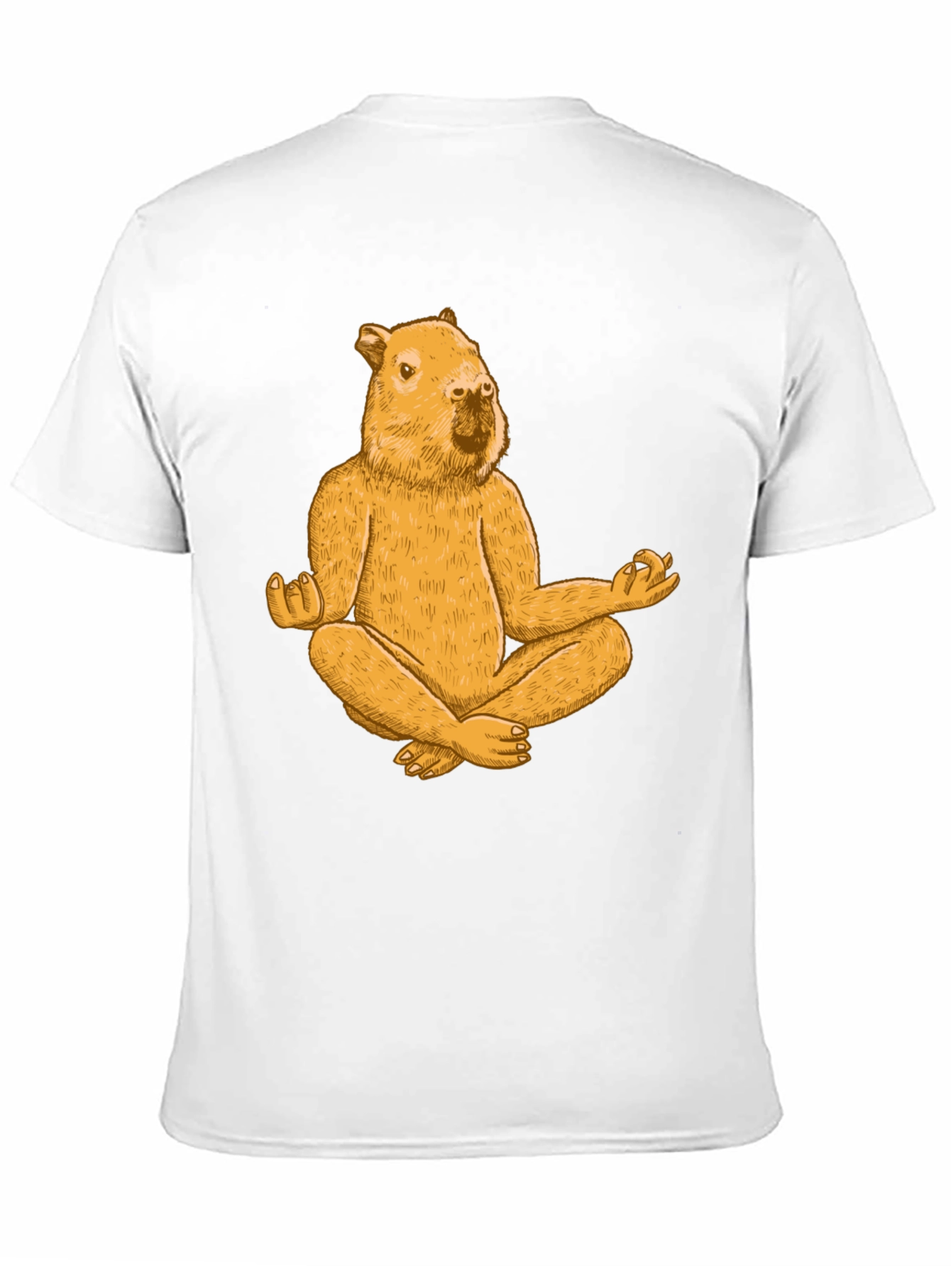 Meditating Capybara T-Shirt - Funny Zen Rodent Tee