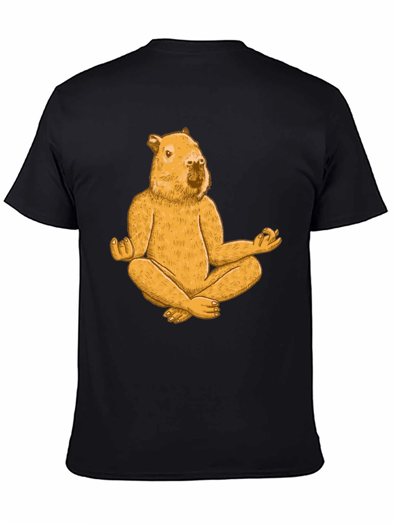 Meditating Capybara T-Shirt - Funny Zen Rodent Tee