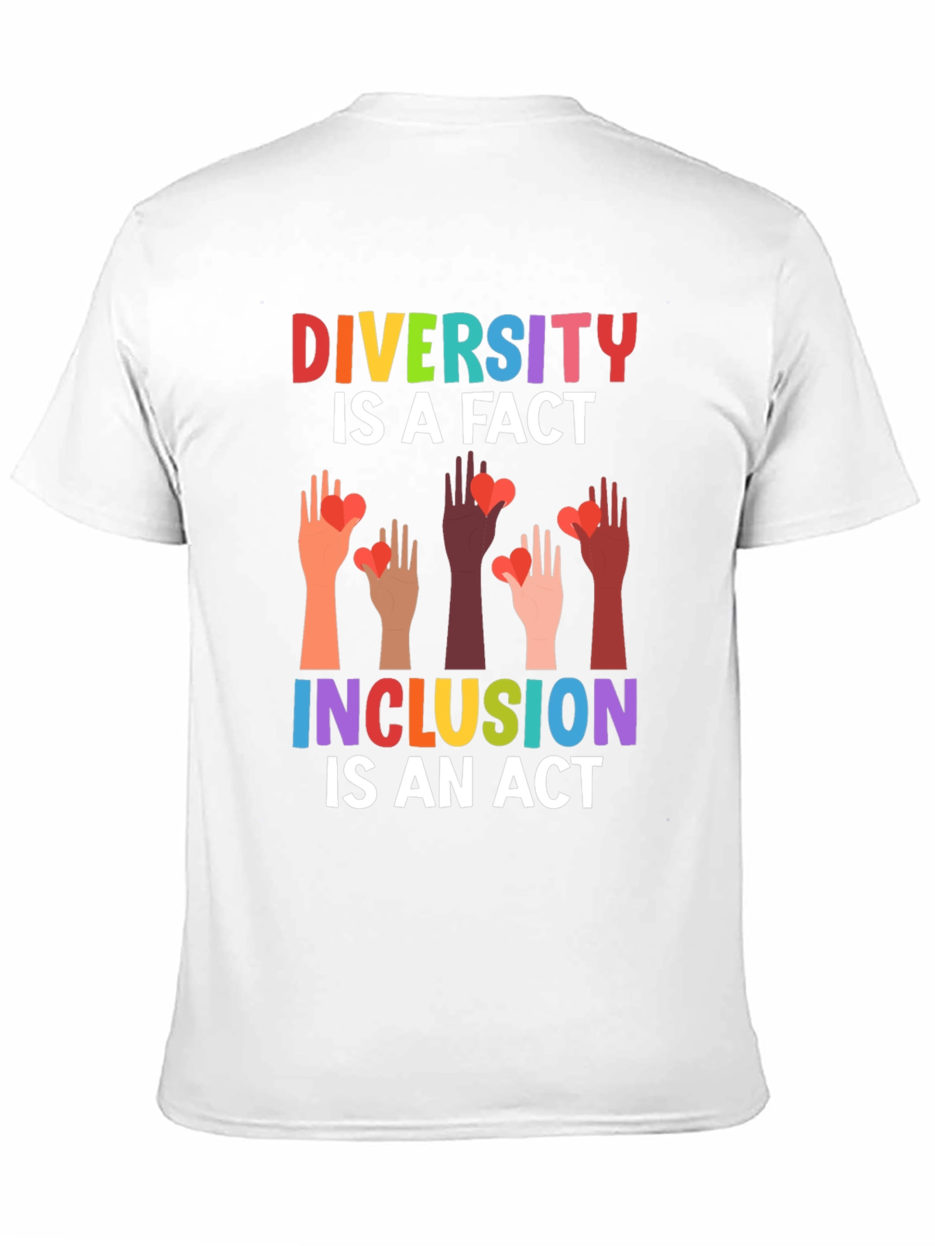 Diversity Inclusion T-Shirt Love Hearts