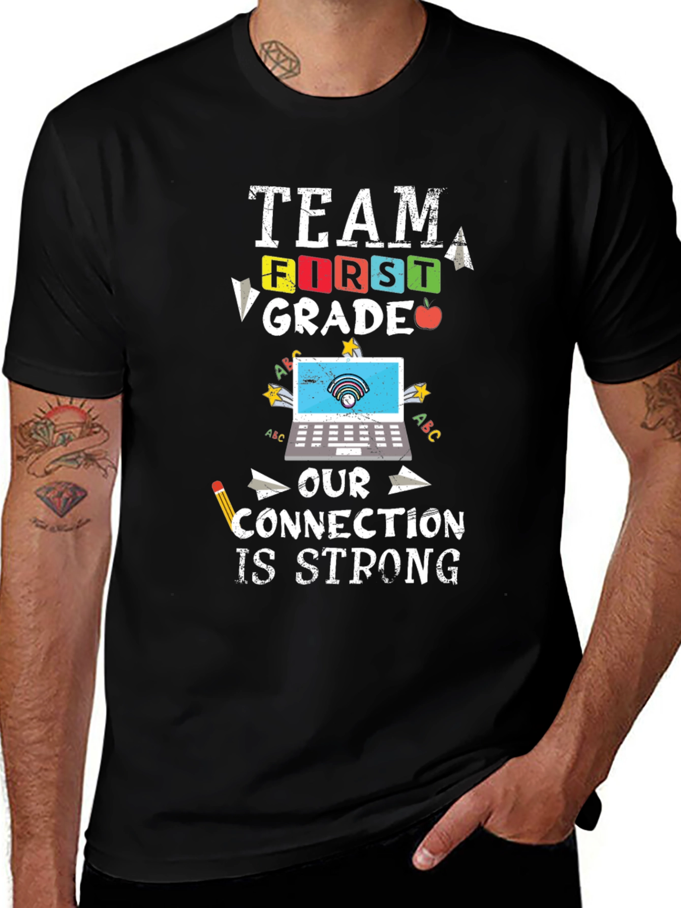Team First Grade Teacher T-Shirt - Connection Strong