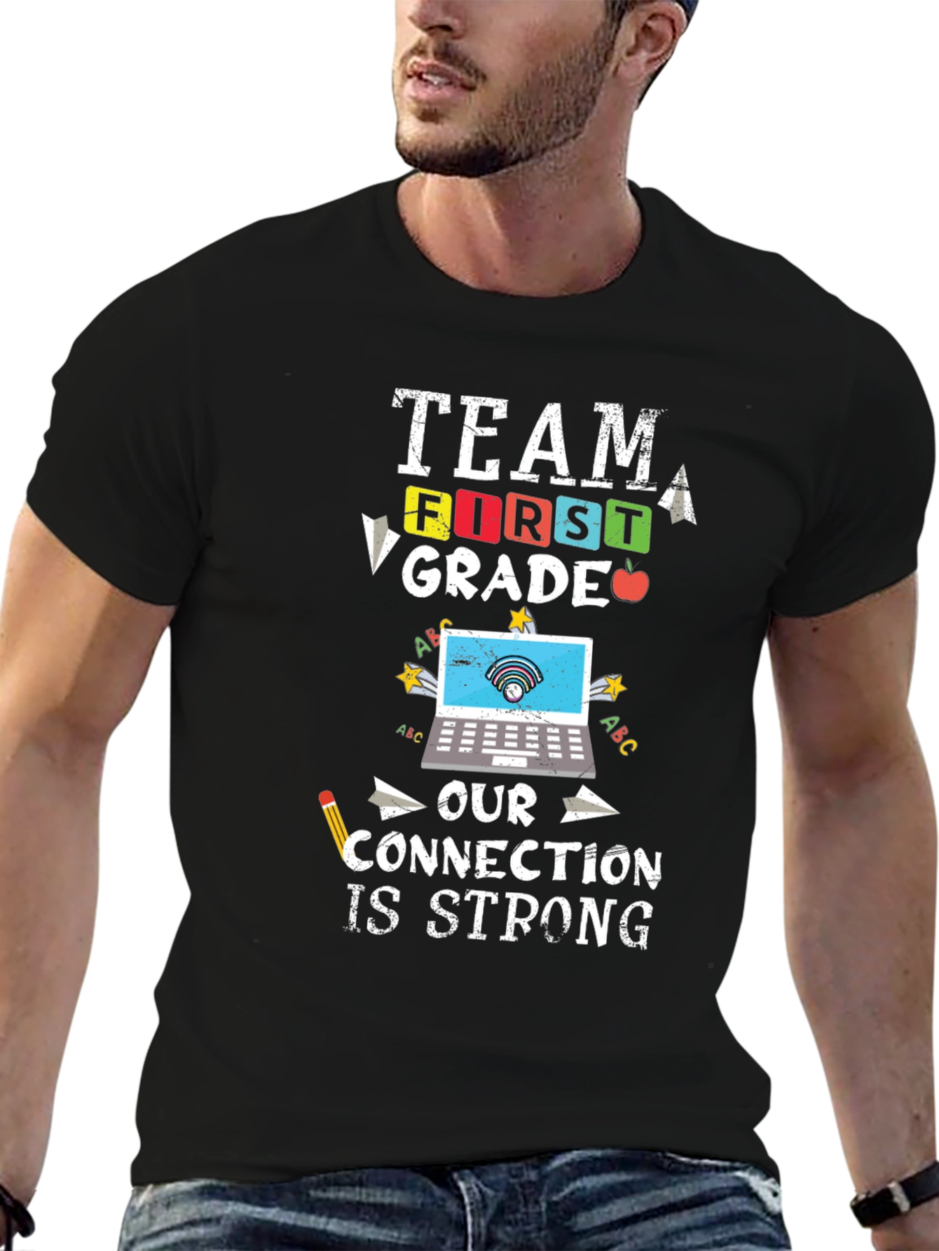 Team First Grade Teacher T-Shirt - Connection Strong