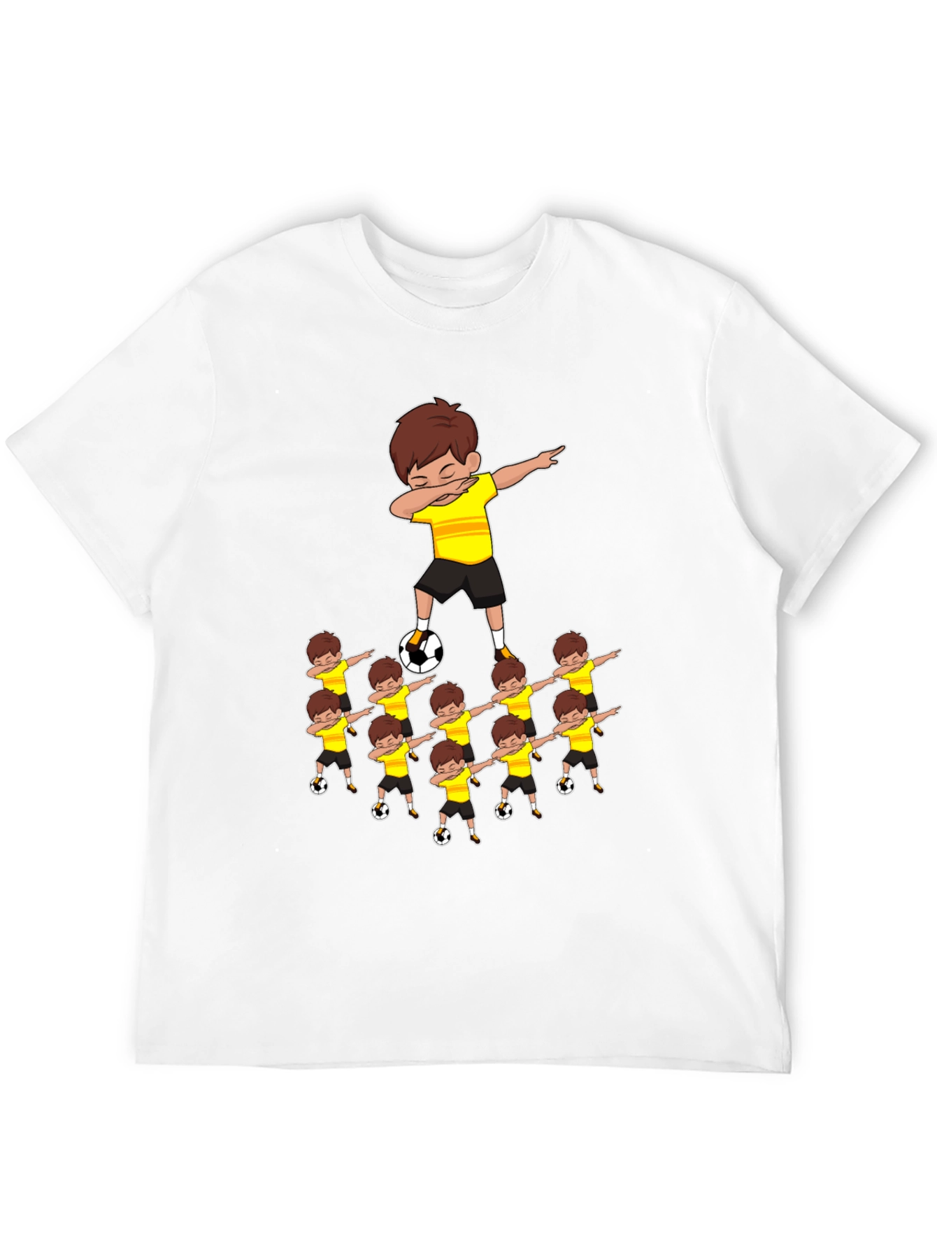 Dabbing Soccer Kids T-Shirt - Black Cotton Tee