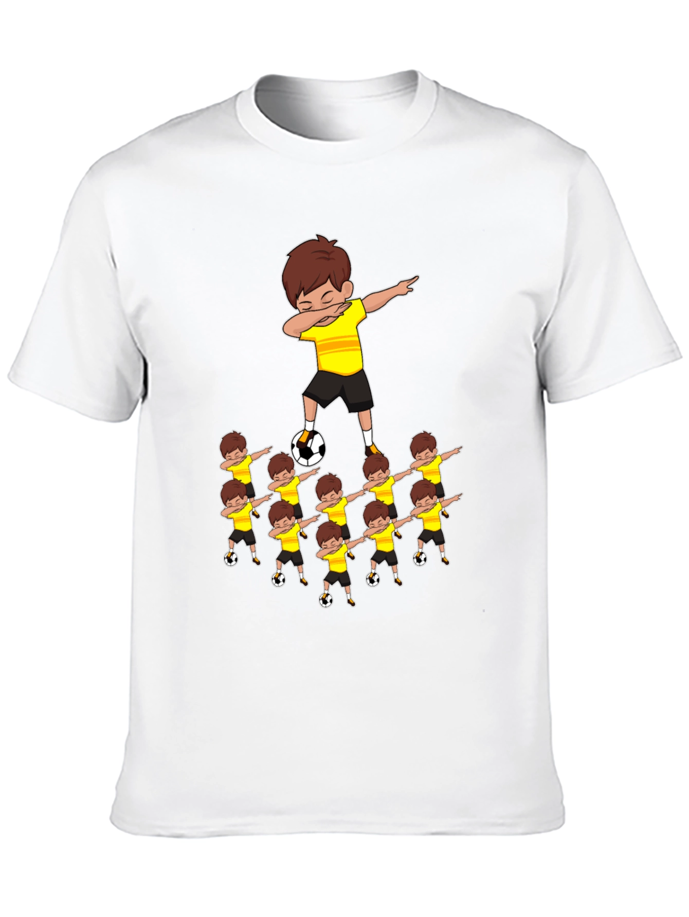 Dabbing Soccer Kids T-Shirt - Black Cotton Tee
