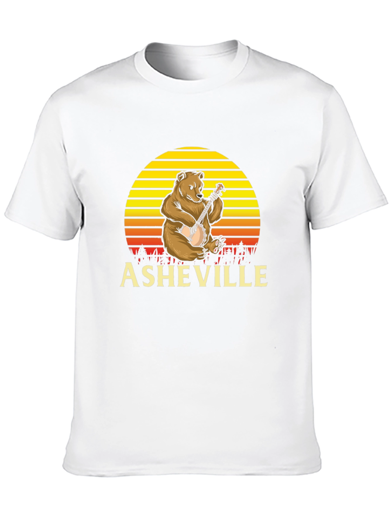 Asheville Bear Banjo Graphic Tee - Black