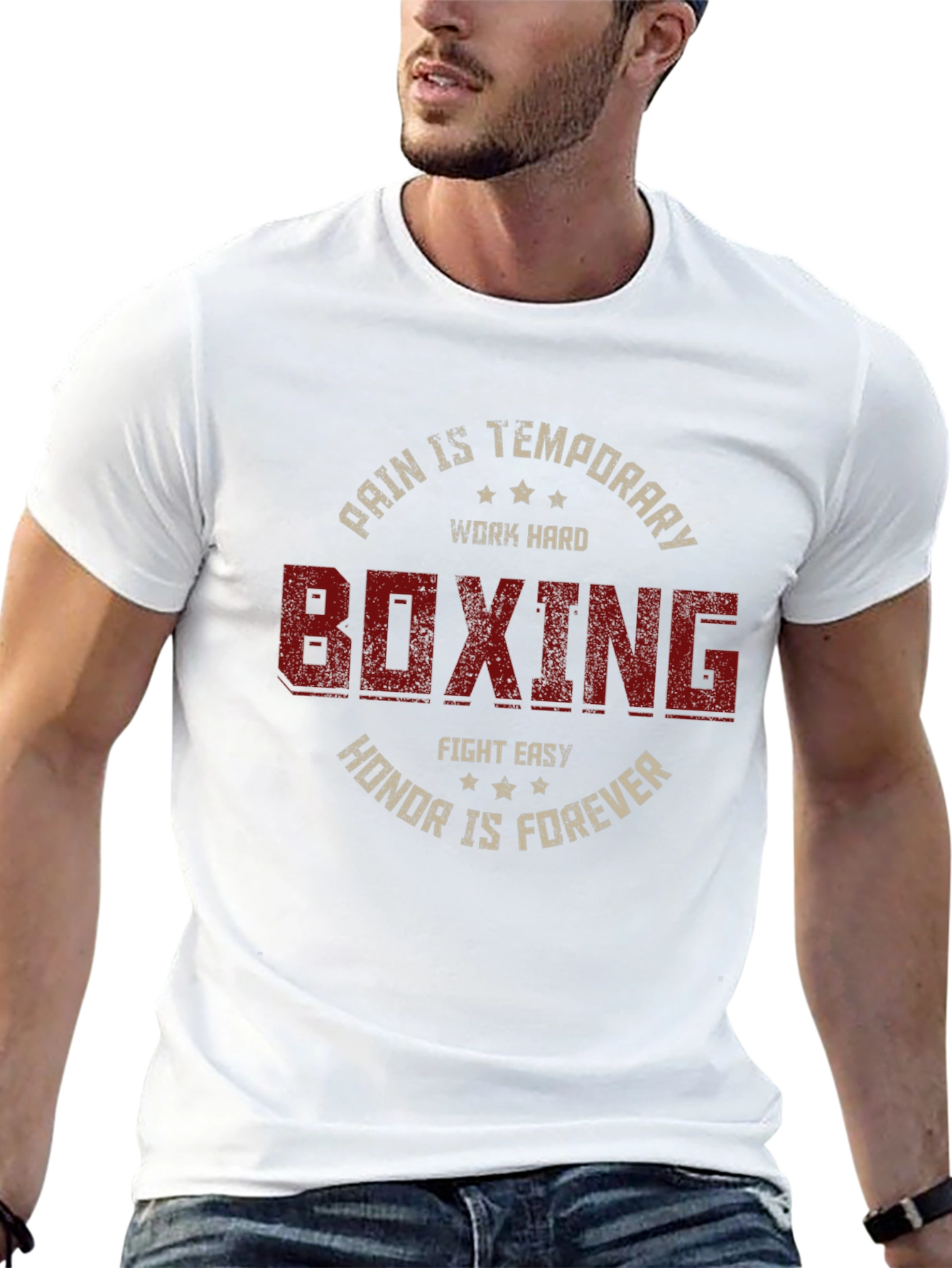 Boxing Graphic Tee - Pain is Temporary