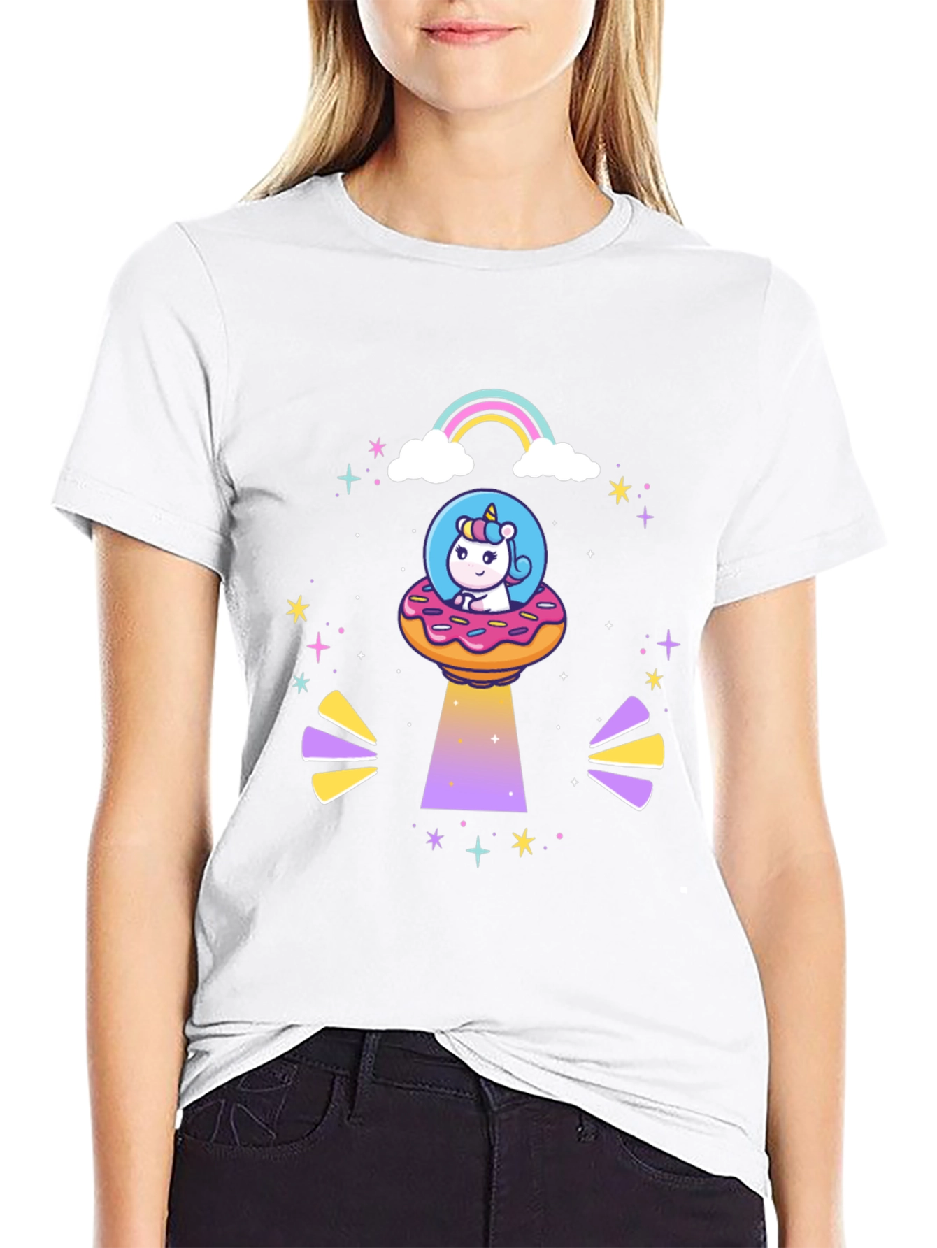Unicorn Donut UFO T-Shirt