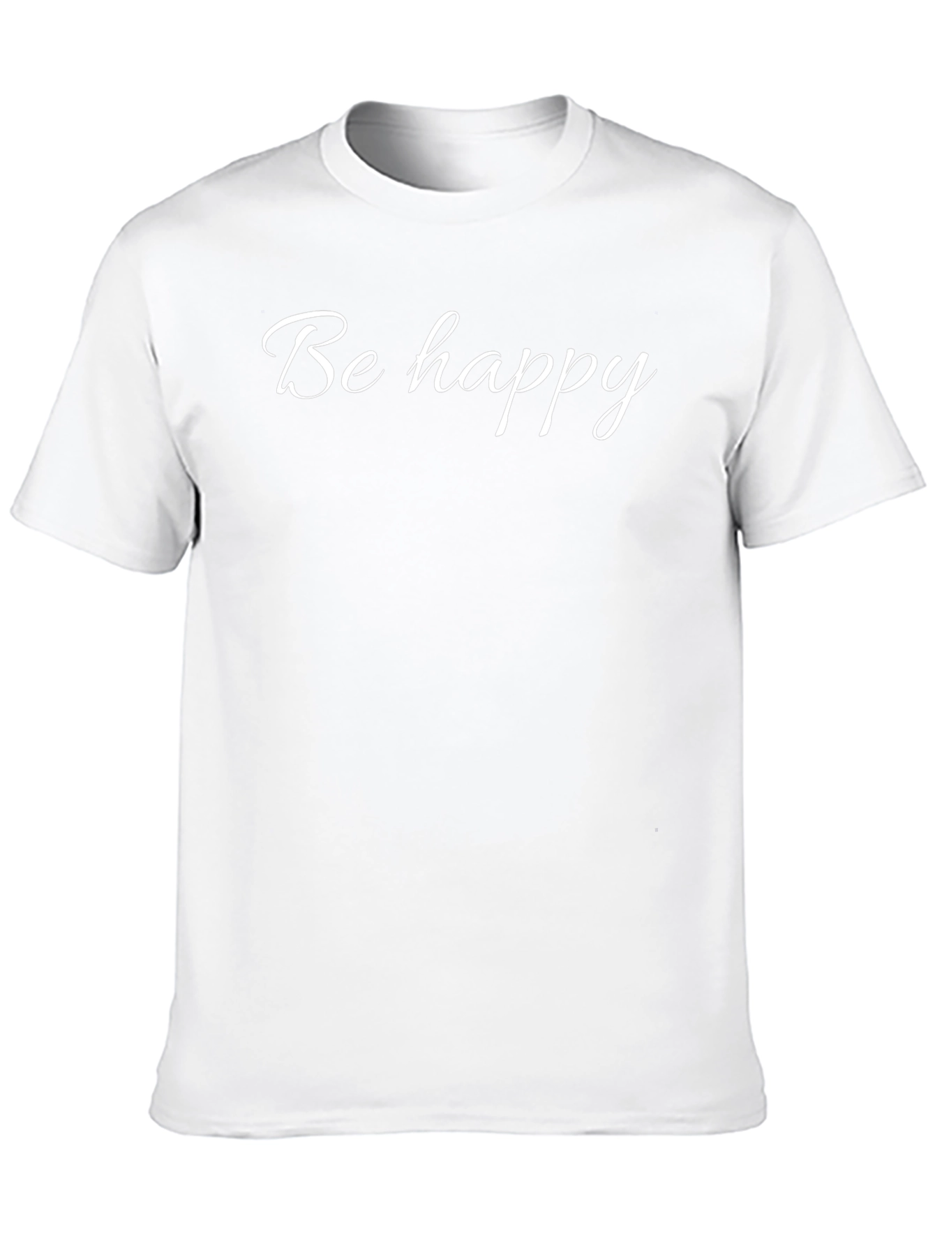 Be Happy Graphic Tee - Trendy Black T-Shirt