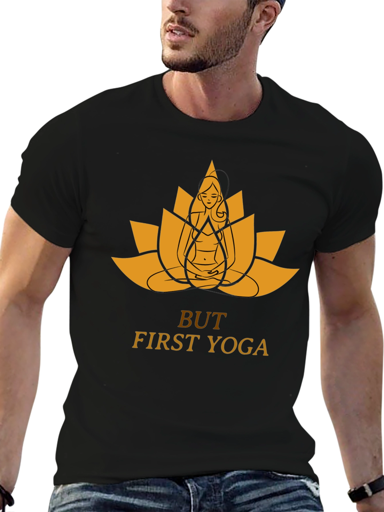 Yoga Lotus Graphic Tee - But First Yoga!