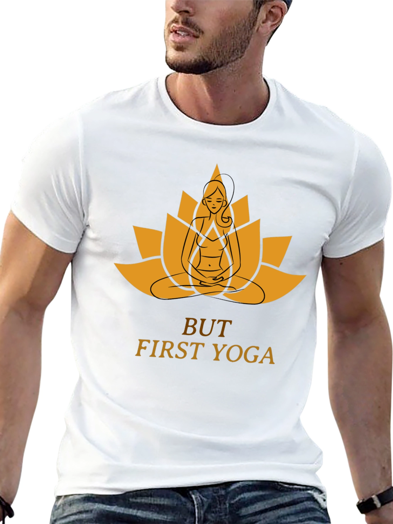 Yoga Lotus Graphic Tee - But First Yoga!