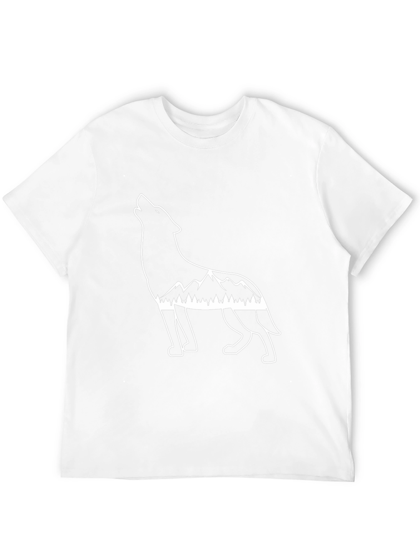 Wolf Mountain Graphic Tee - Black Cotton T-Shirt