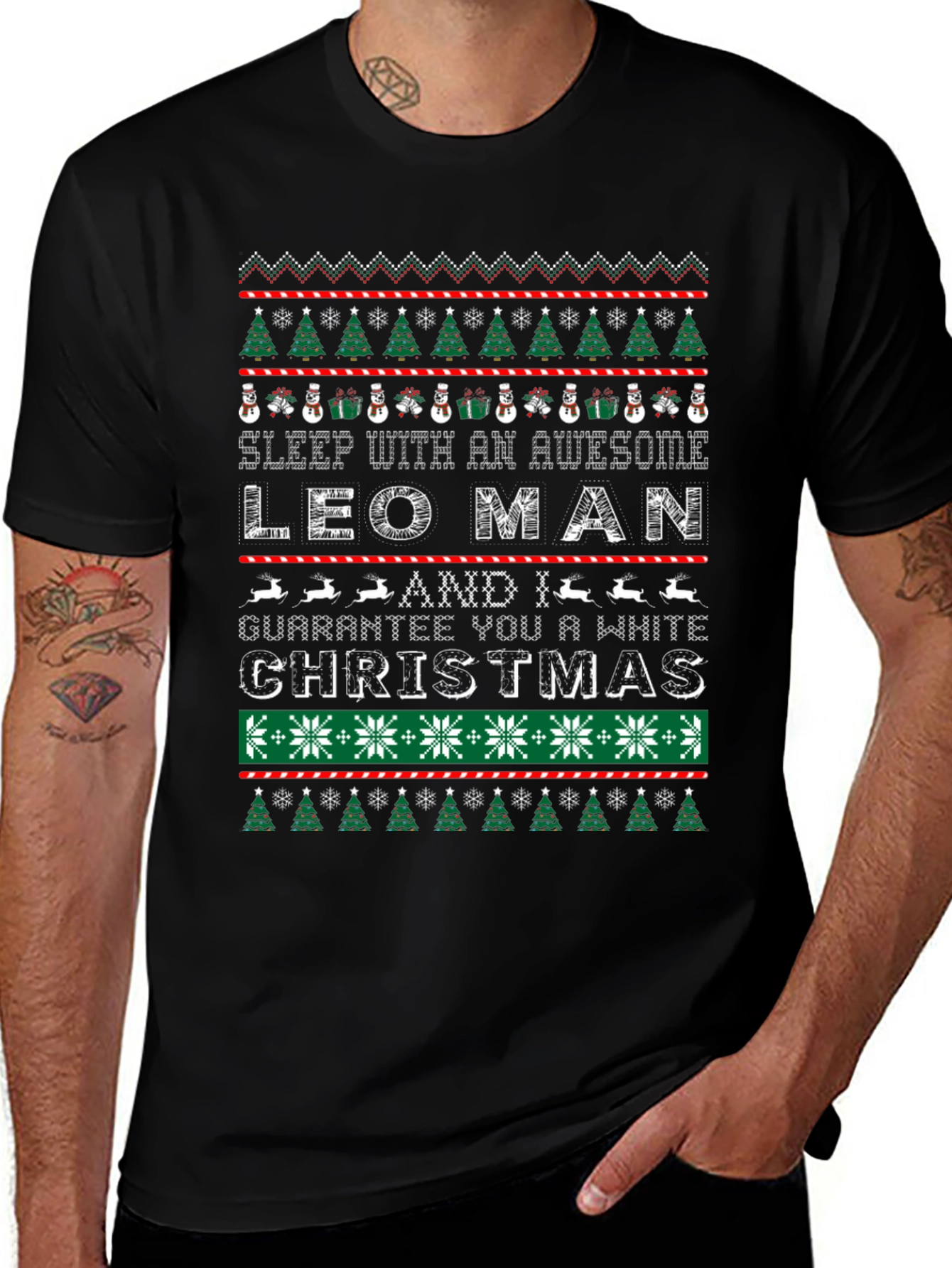 Awesome LEO Man Christmas T-Shirt