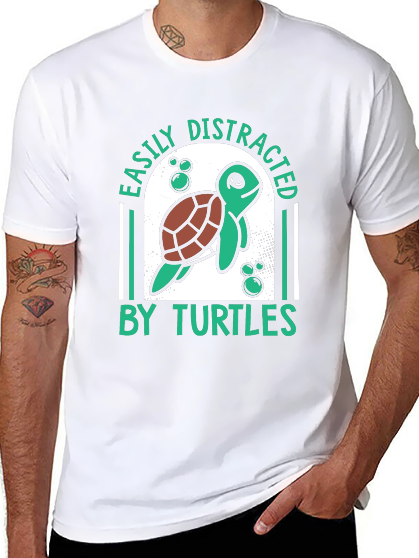 Easily Distracted By Turtles Graphic T-Shirt